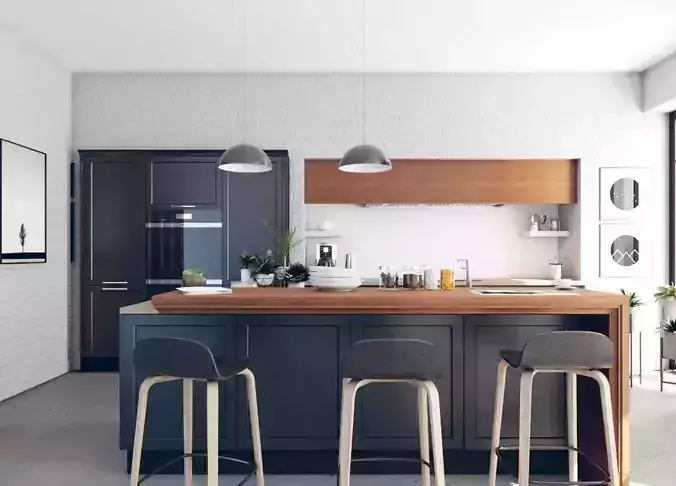 Minimal rustic kitchen