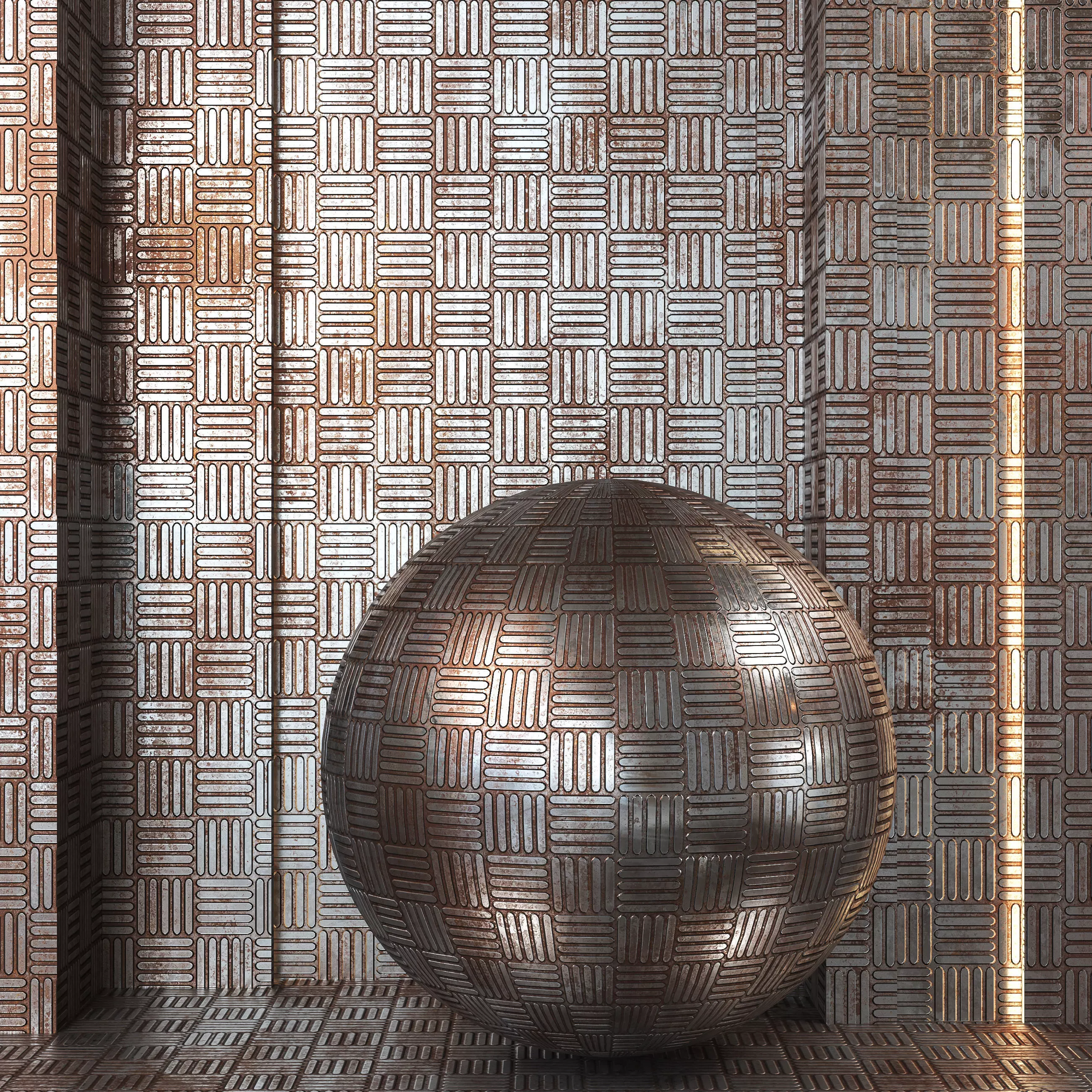 4K Rusty Metal Pattern Textures - Seamless PBR - Industrial Texture_0