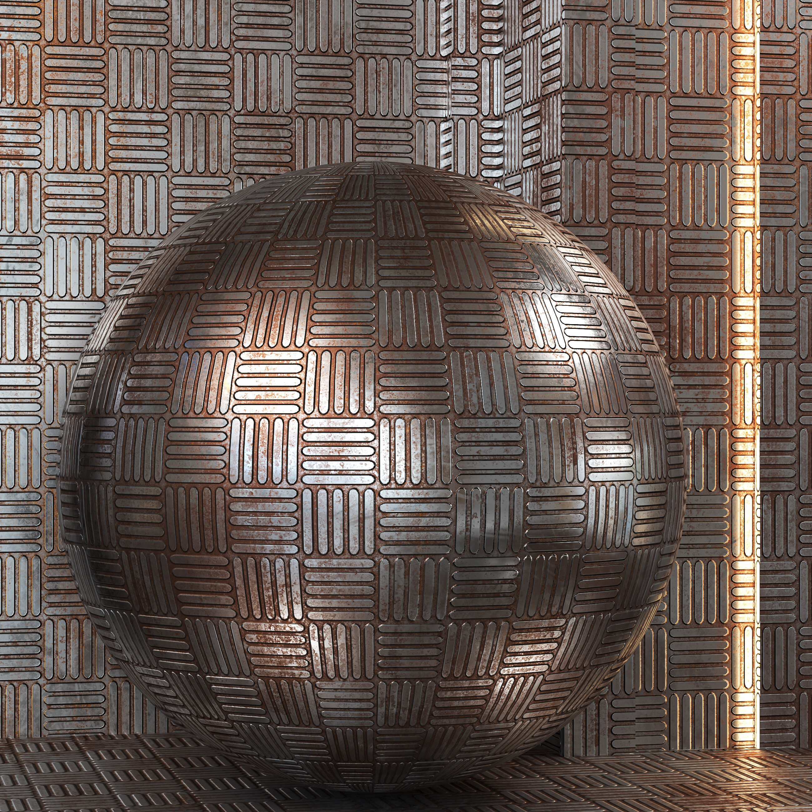 4K Rusty Metal Pattern Textures - Seamless PBR - Industrial Texture_1