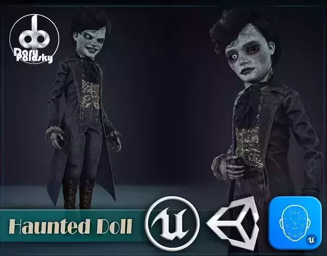 Haunted Doll Low-poly 3D model