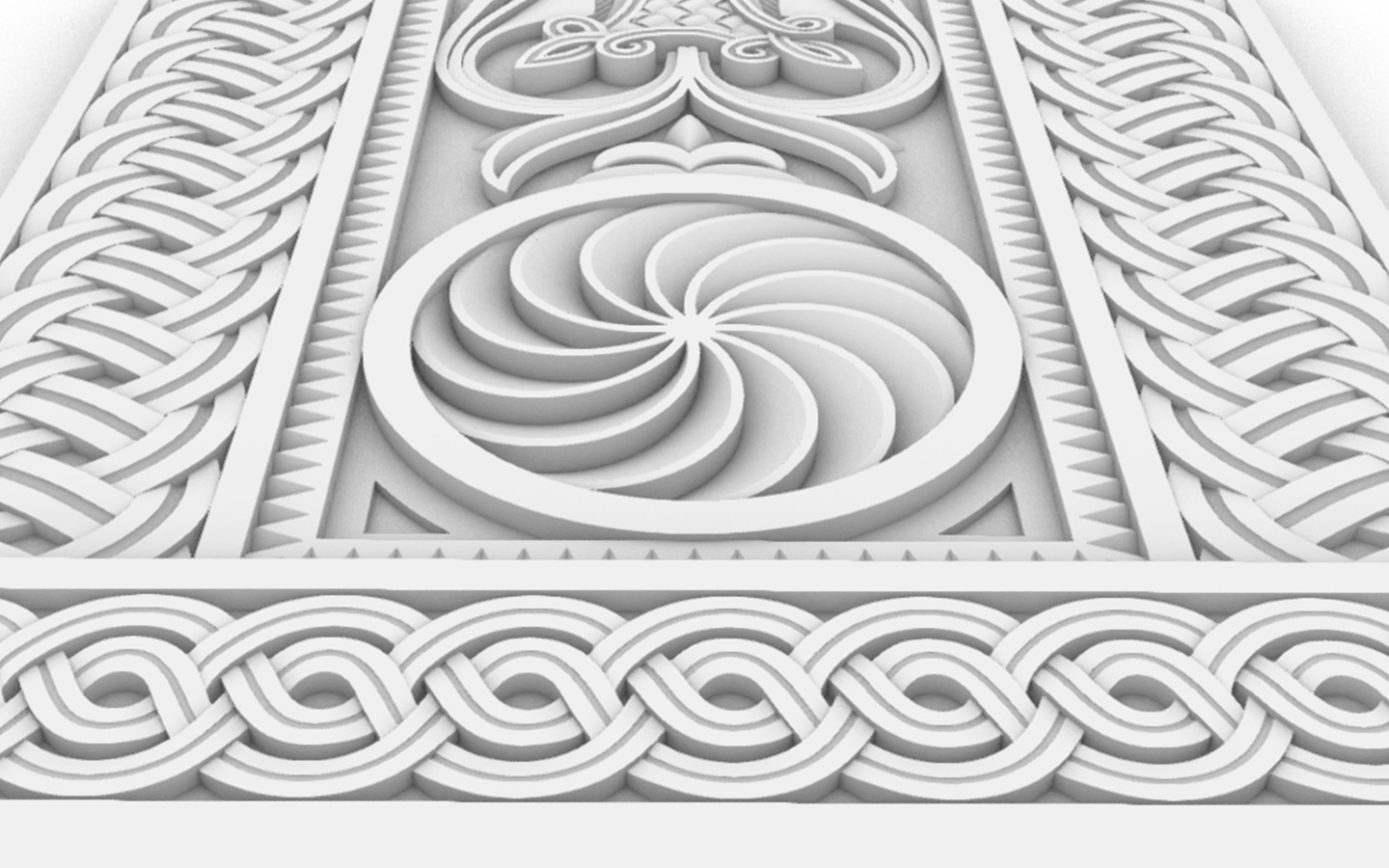 Armenian Cross-stone 02 3D print model_4