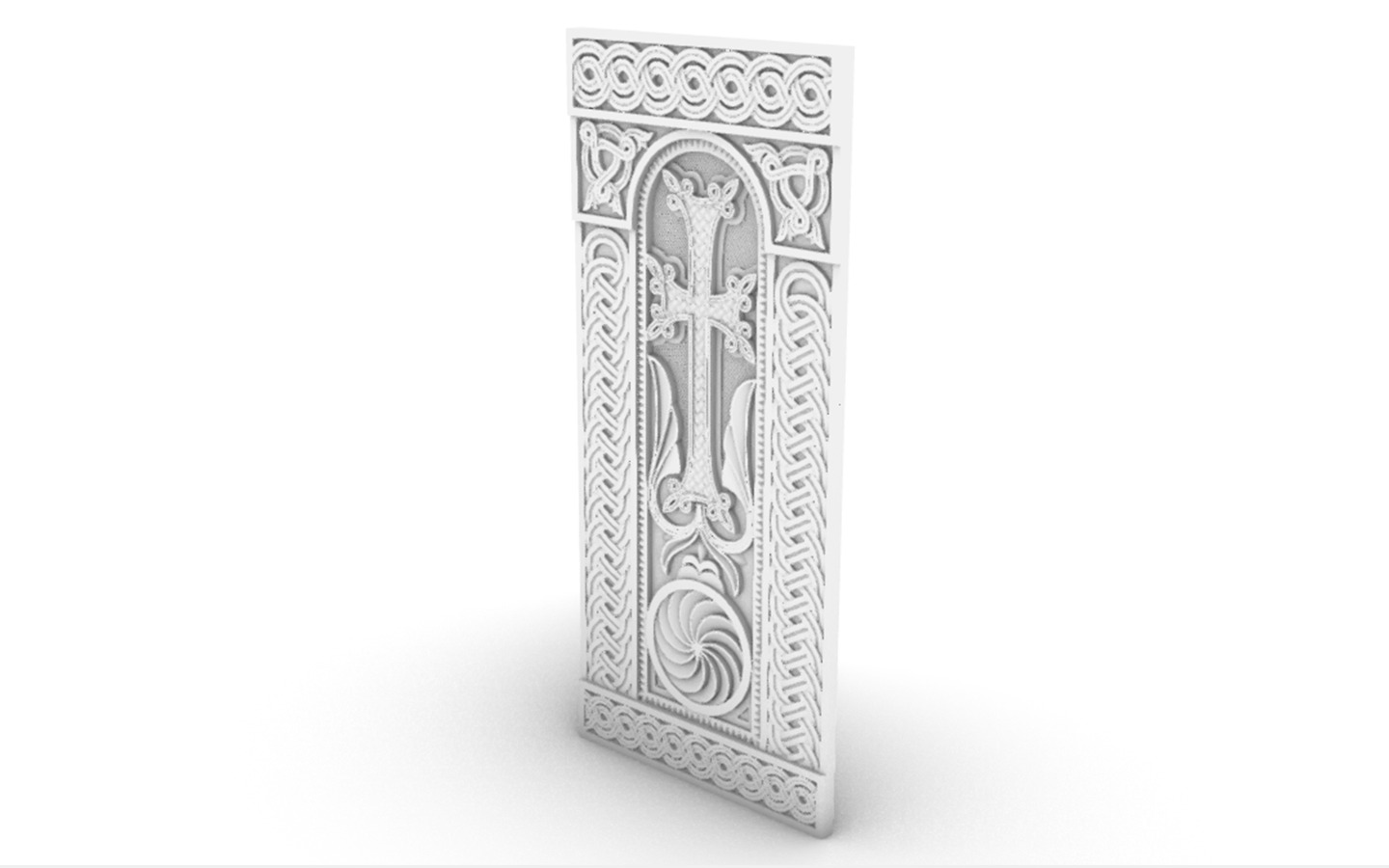 Armenian Cross-stone 02 3D print model_5