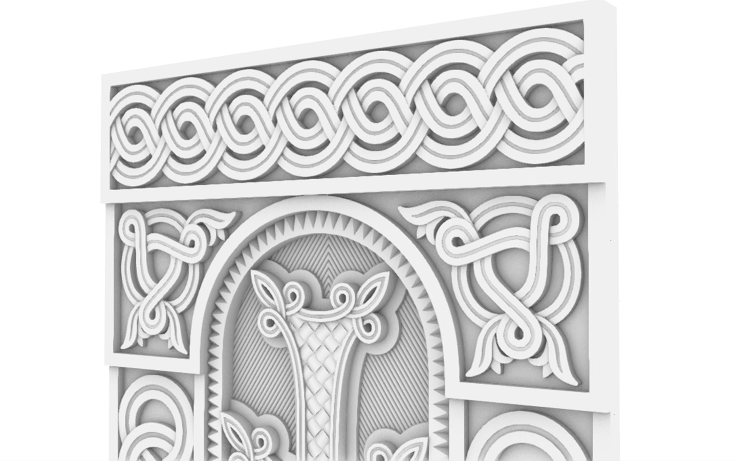 Armenian Cross-stone 02 3D print model_7