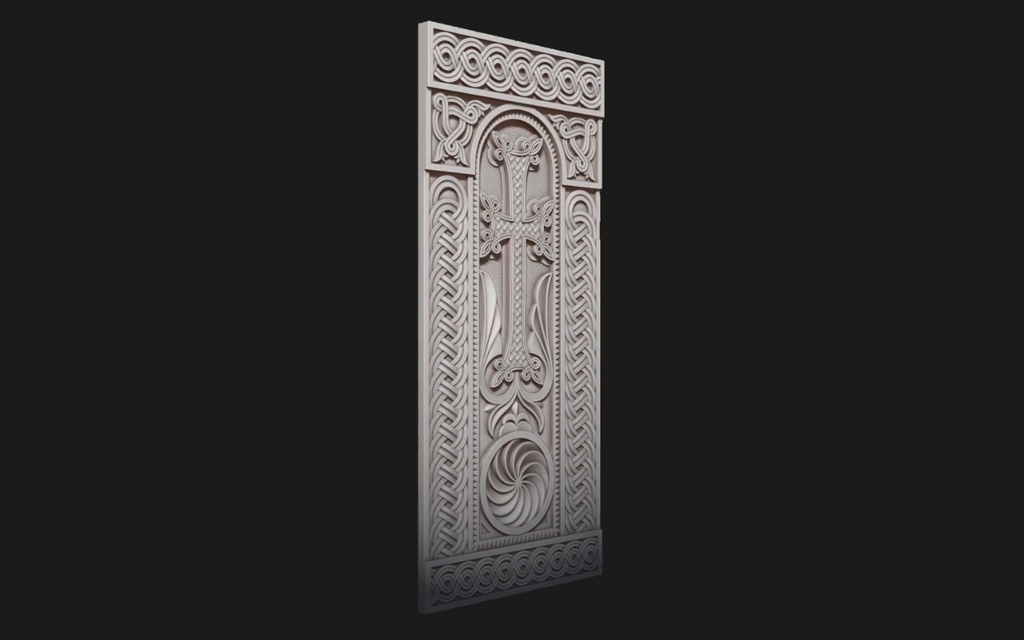 Armenian Cross-stone 02 3D print model_2