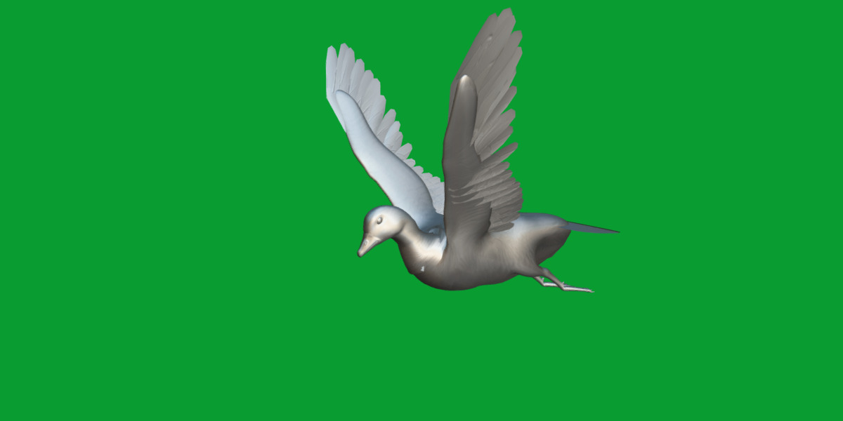 Emperor Goose Bird Low-poly 3D model_10