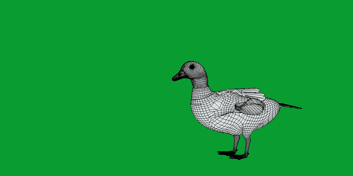 Emperor Goose Bird Low-poly 3D model_12