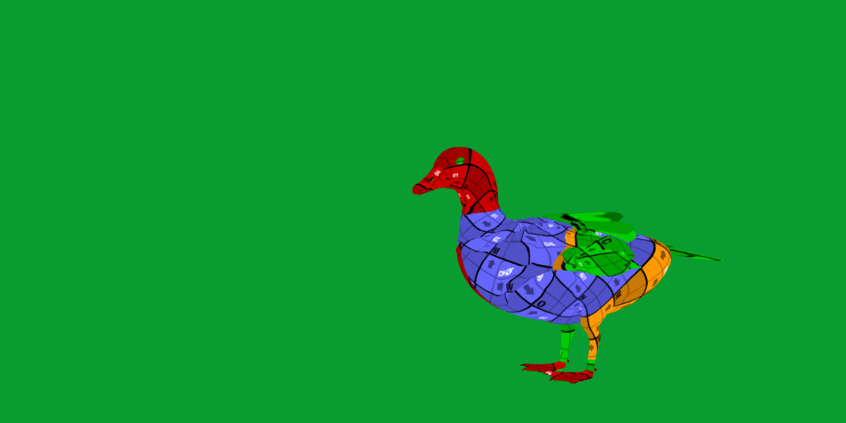 Emperor Goose Bird Low-poly 3D model_15