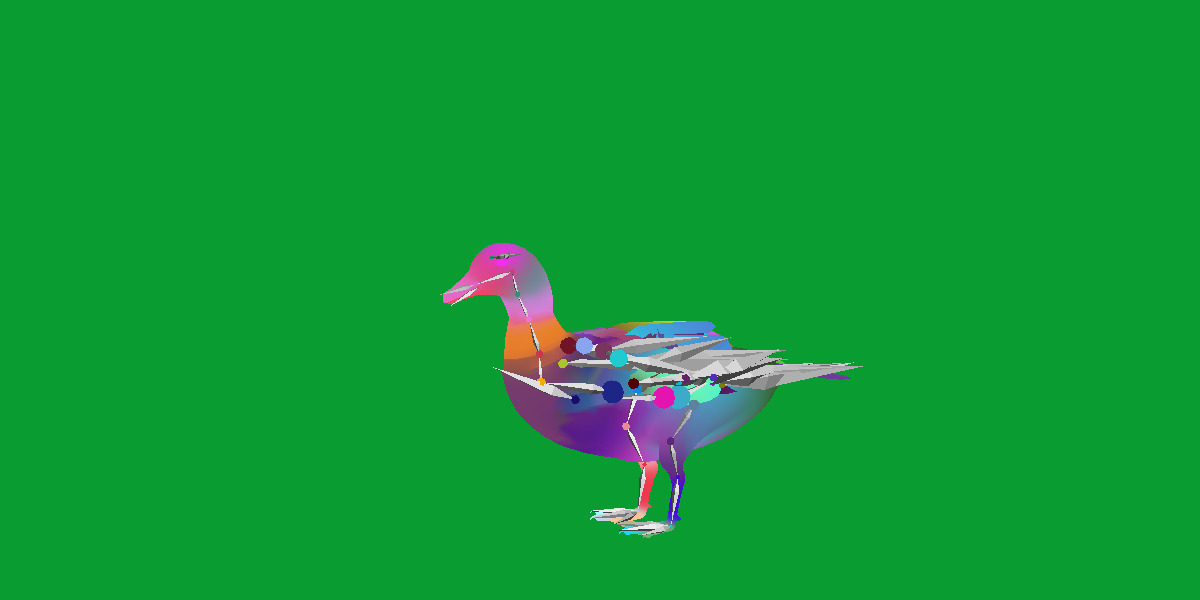 Emperor Goose Bird Low-poly 3D model_22