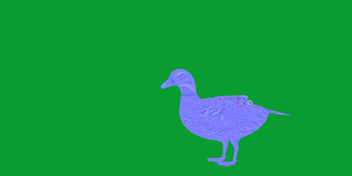 Emperor Goose Bird Low-poly 3D model_6