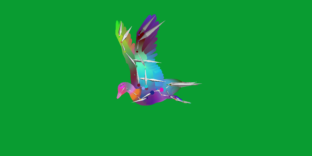 Emperor Goose Bird Low-poly 3D model_23