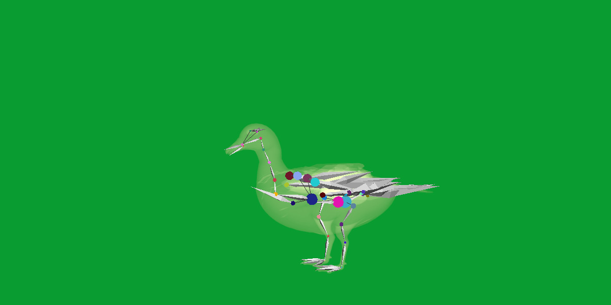 Emperor Goose Bird Low-poly 3D model_21