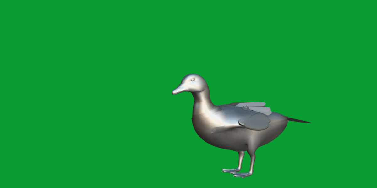 Emperor Goose Bird Low-poly 3D model_9