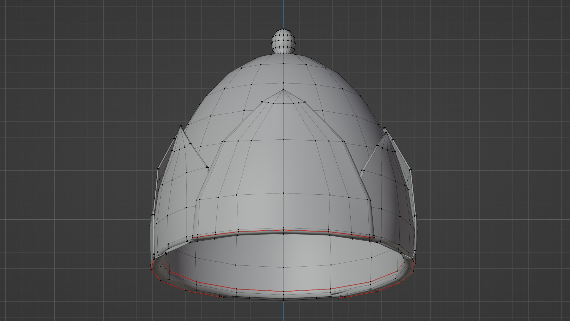 Thai soldier hat Low-poly 3D model_7