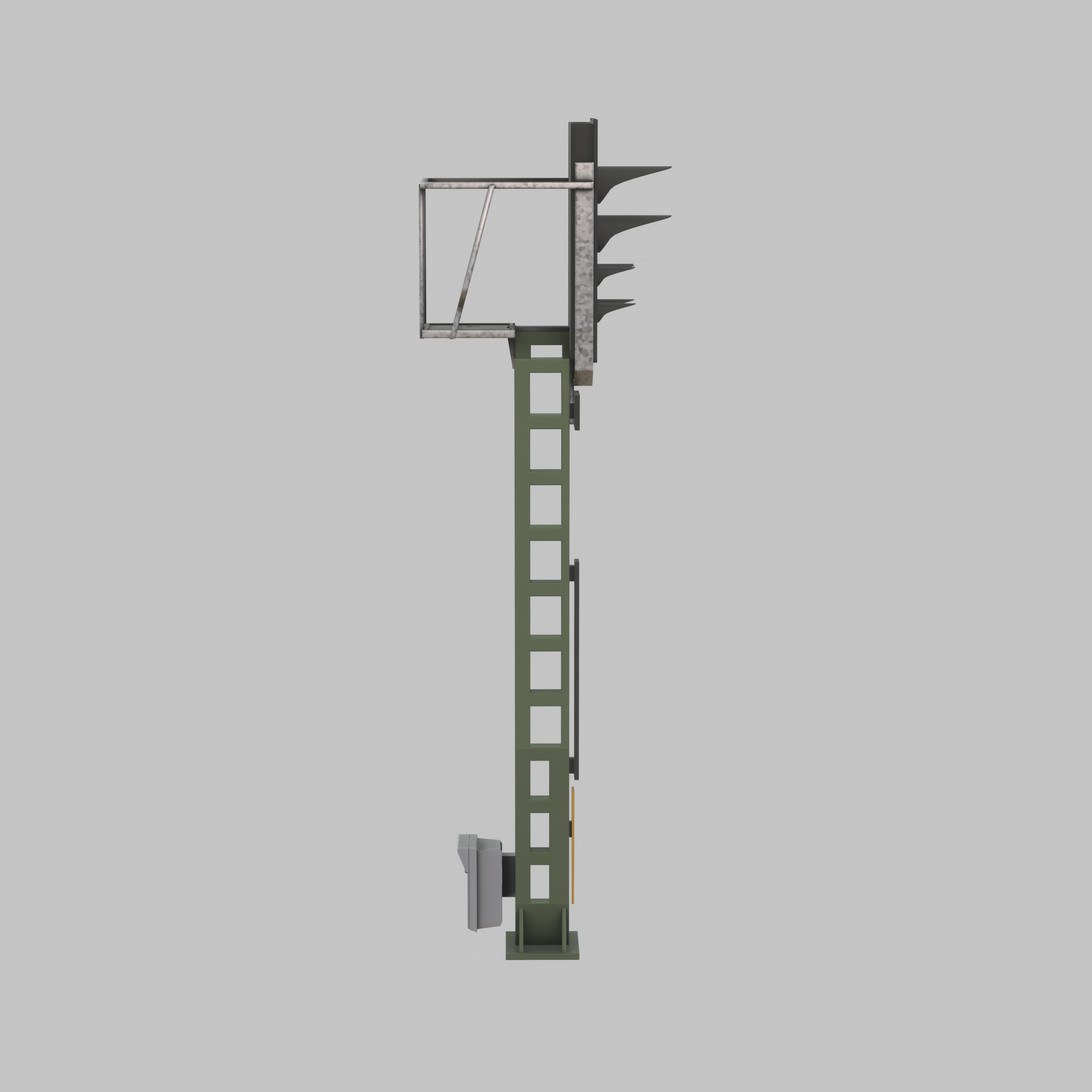 KS Railway Signal Post 4500mm Version-9 Low-poly 3D model_31