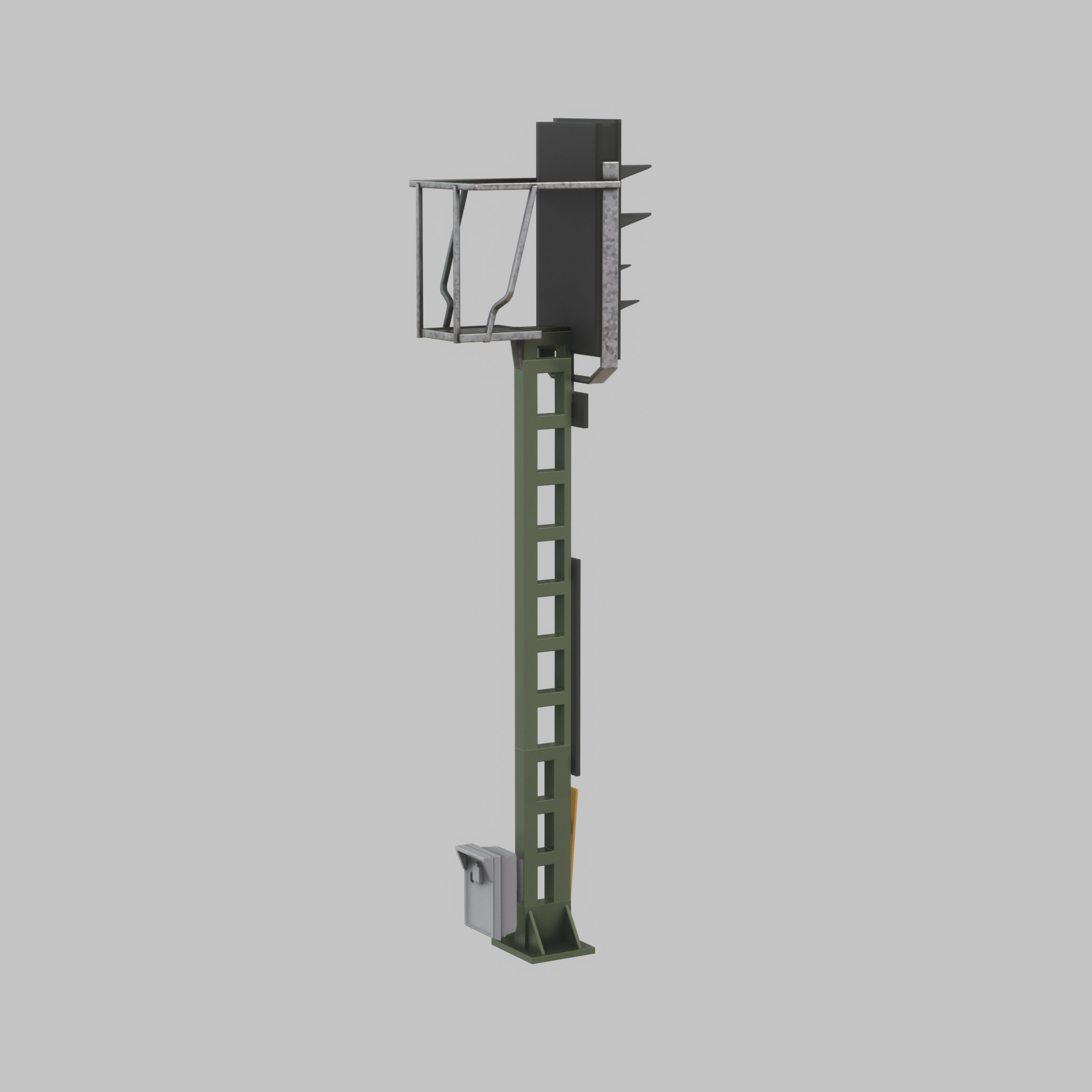 KS Railway Signal Post 4500mm Version-9 Low-poly 3D model_29