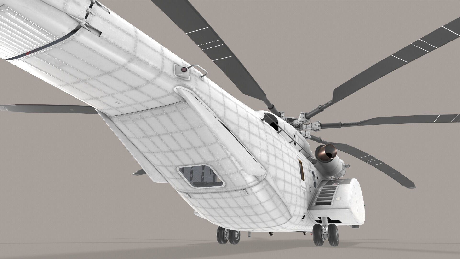 MH-53E Sea Dragon Blank Livery Low-poly 3D model_23