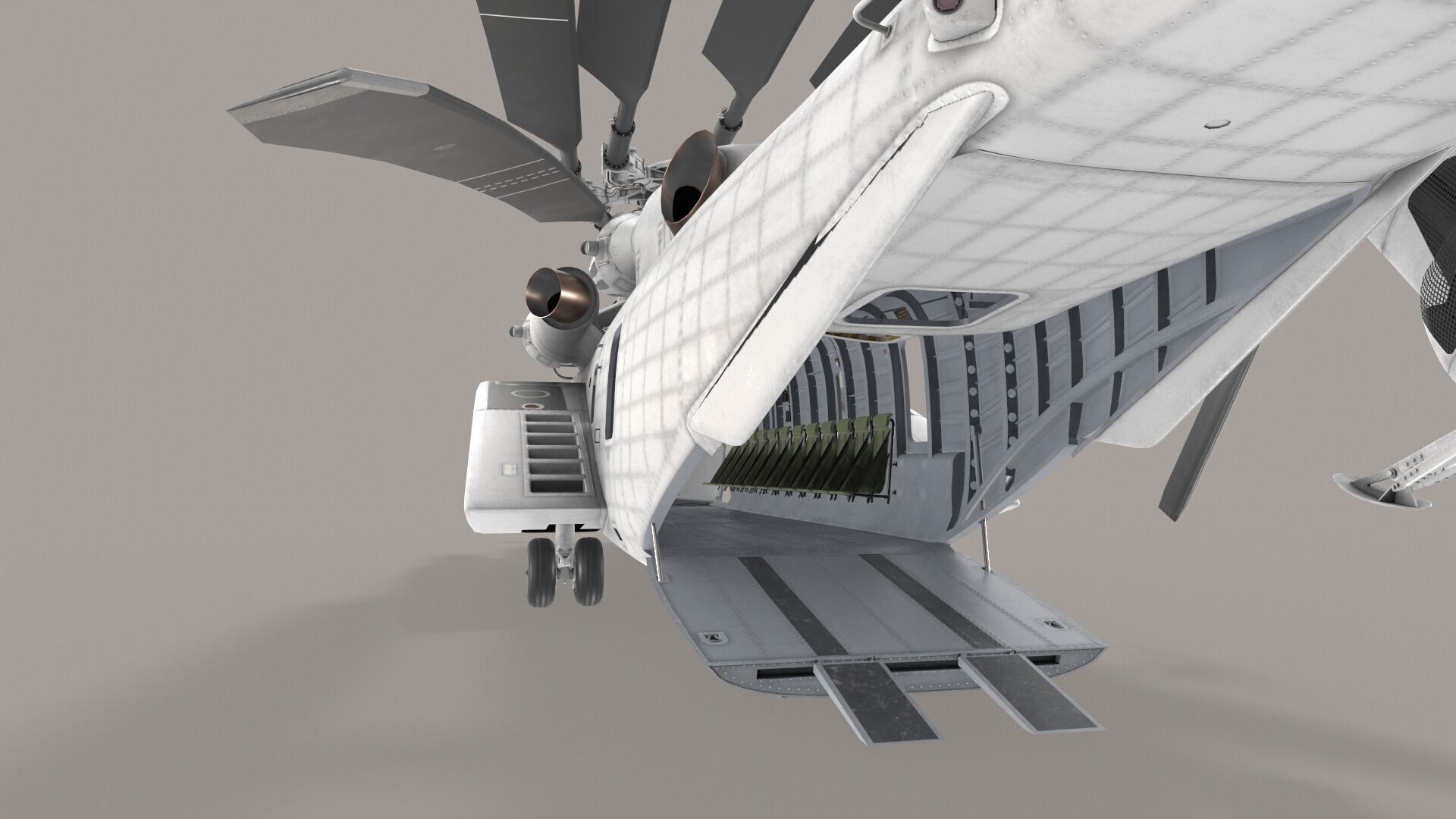 MH-53E Sea Dragon Blank Livery Low-poly 3D model_31