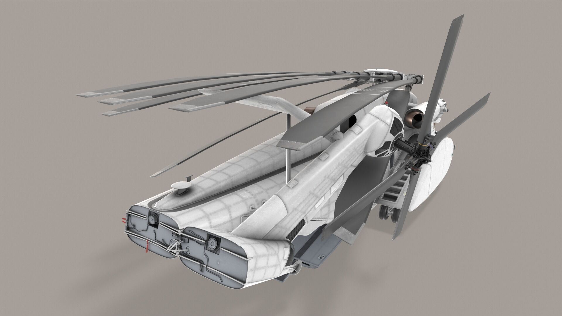 MH-53E Sea Dragon Blank Livery Low-poly 3D model_30