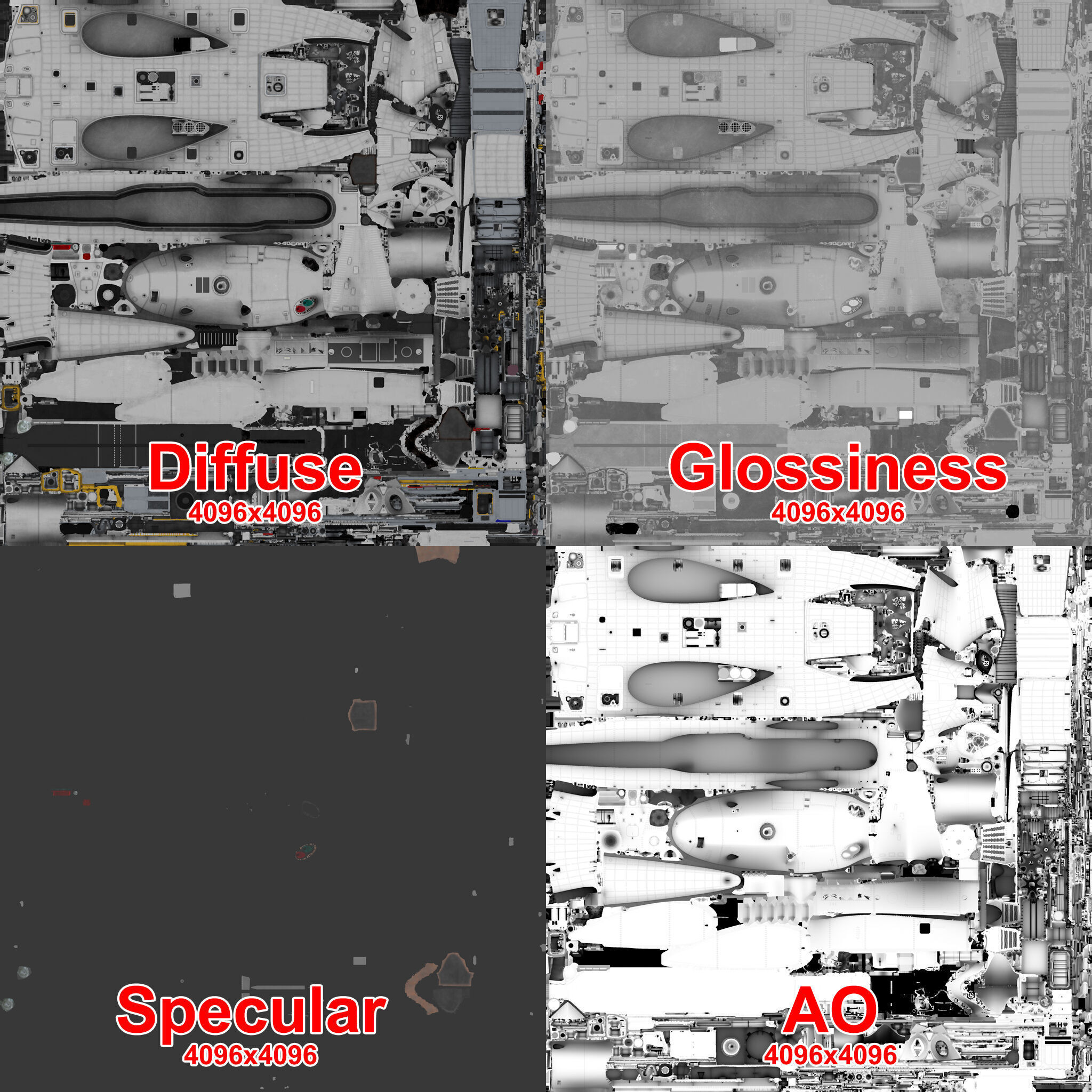 MH-53E Sea Dragon Blank Livery Low-poly 3D model_56