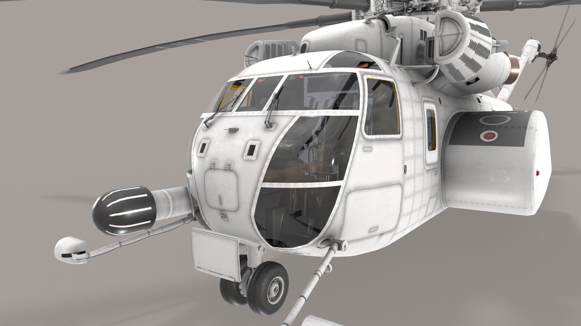 MH-53E Sea Dragon Blank Livery Low-poly 3D model_16