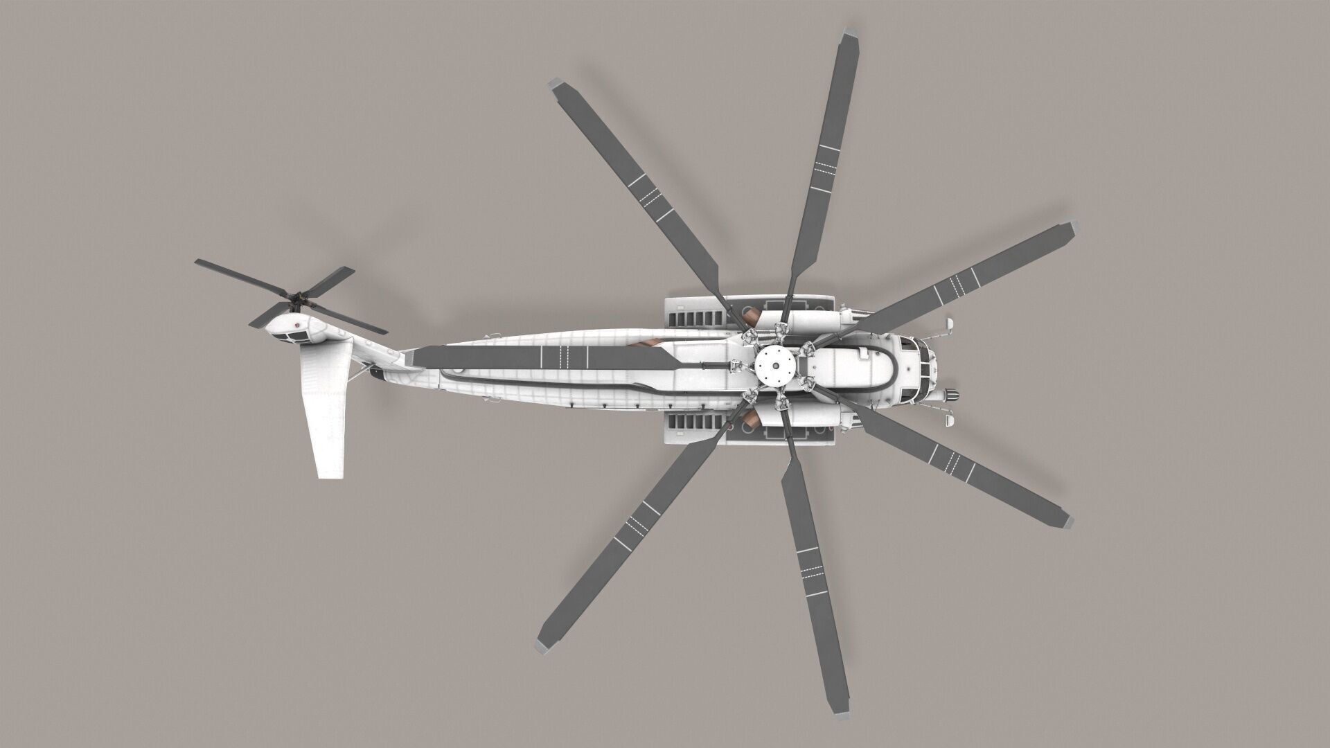 MH-53E Sea Dragon Blank Livery Low-poly 3D model_28
