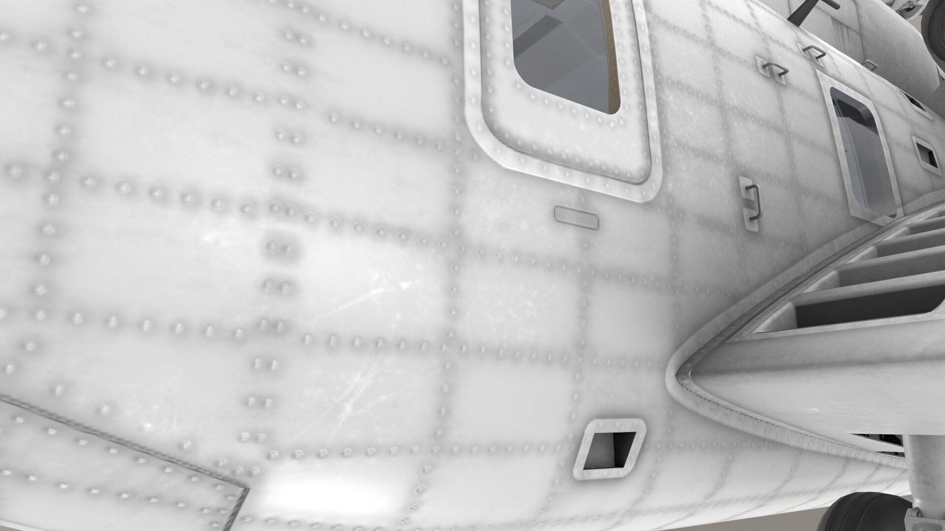 MH-53E Sea Dragon Blank Livery Low-poly 3D model_27