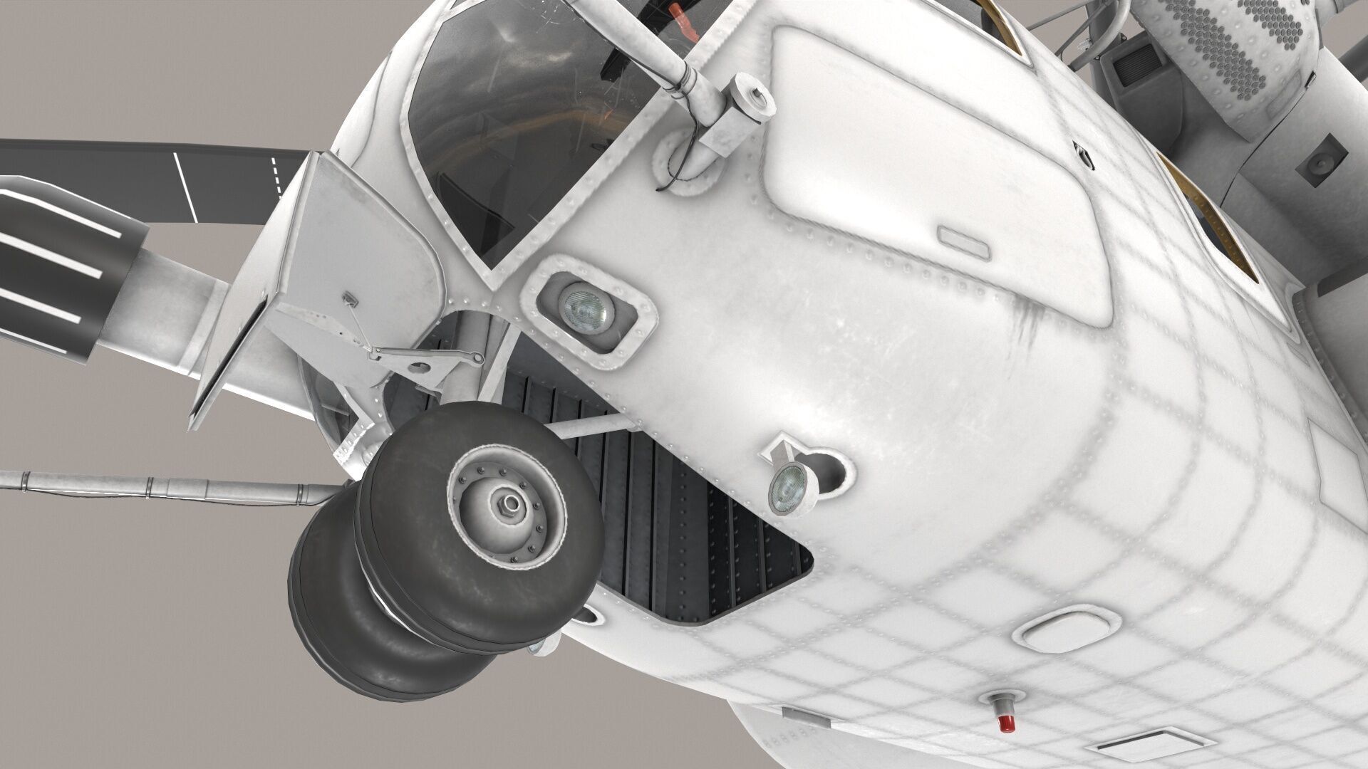 MH-53E Sea Dragon Blank Livery Low-poly 3D model_20