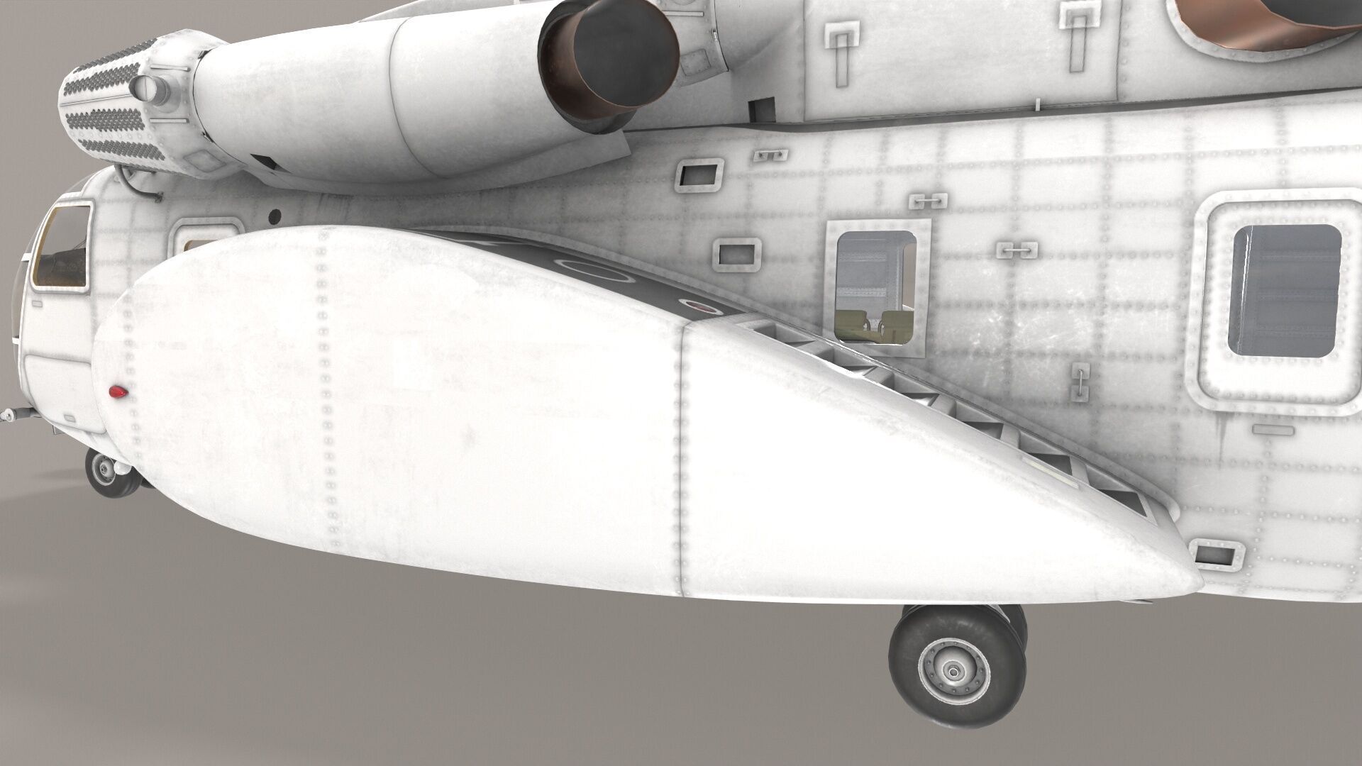 MH-53E Sea Dragon Blank Livery Low-poly 3D model_17