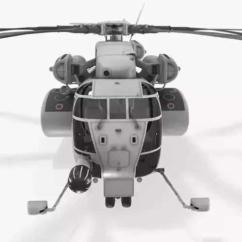 MH-53E Sea Dragon Blank Livery Low-poly 3D model