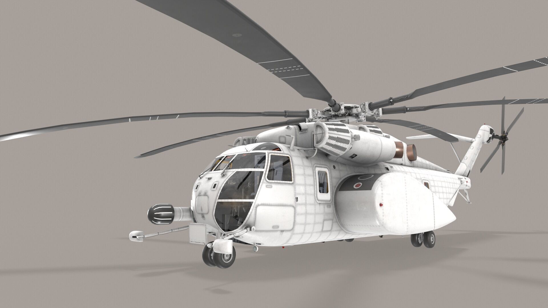 MH-53E Sea Dragon Blank Livery Low-poly 3D model_12
