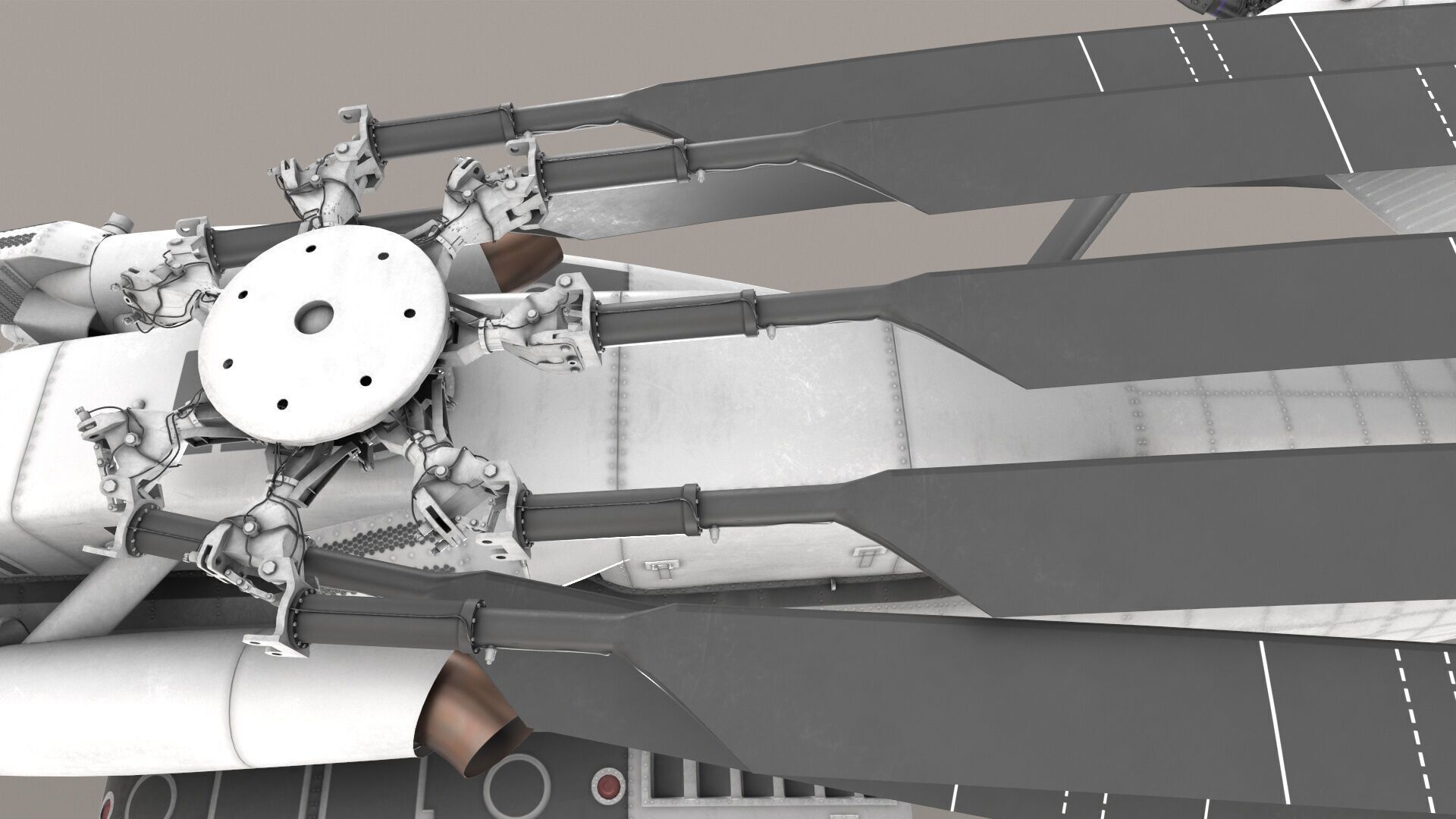 MH-53E Sea Dragon Blank Livery Low-poly 3D model_32