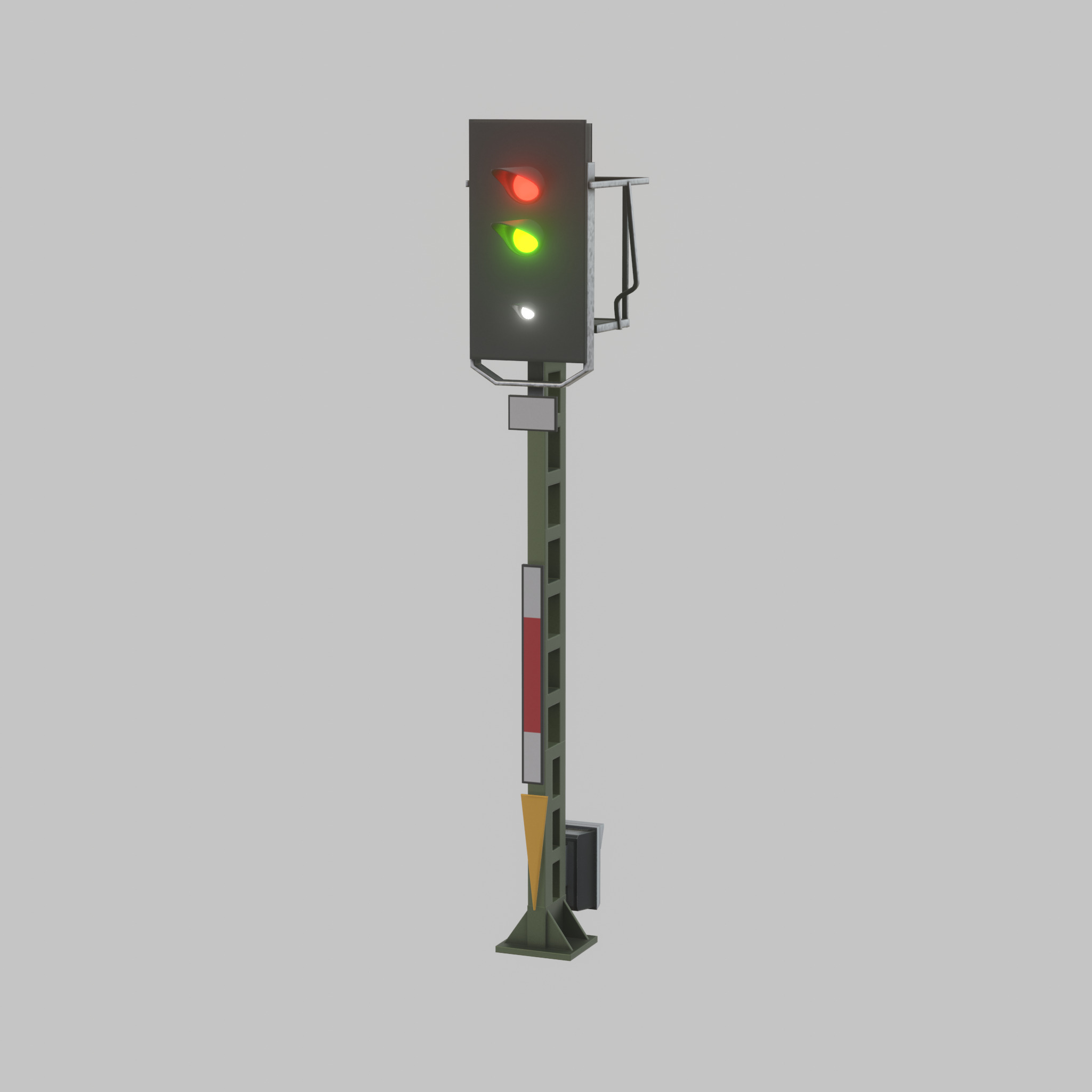 KS Railway Signal Post 4500mm Version-10 Low-poly 3D model_25
