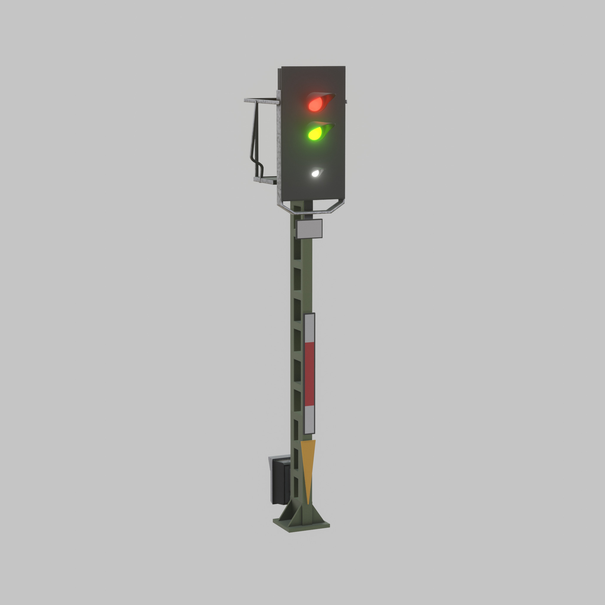 KS Railway Signal Post 4500mm Version-10 Low-poly 3D model_42