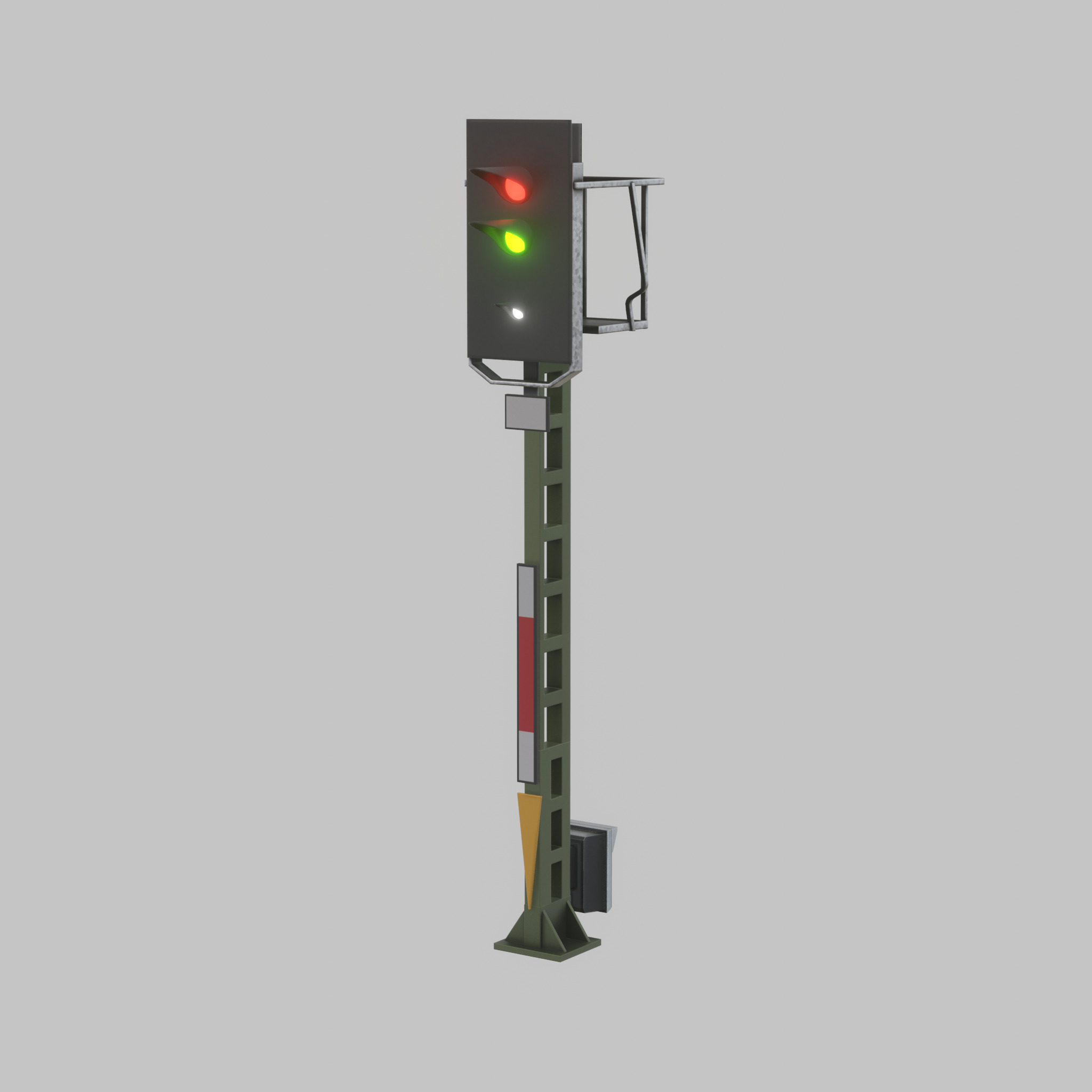 KS Railway Signal Post 4500mm Version-10 Low-poly 3D model_37