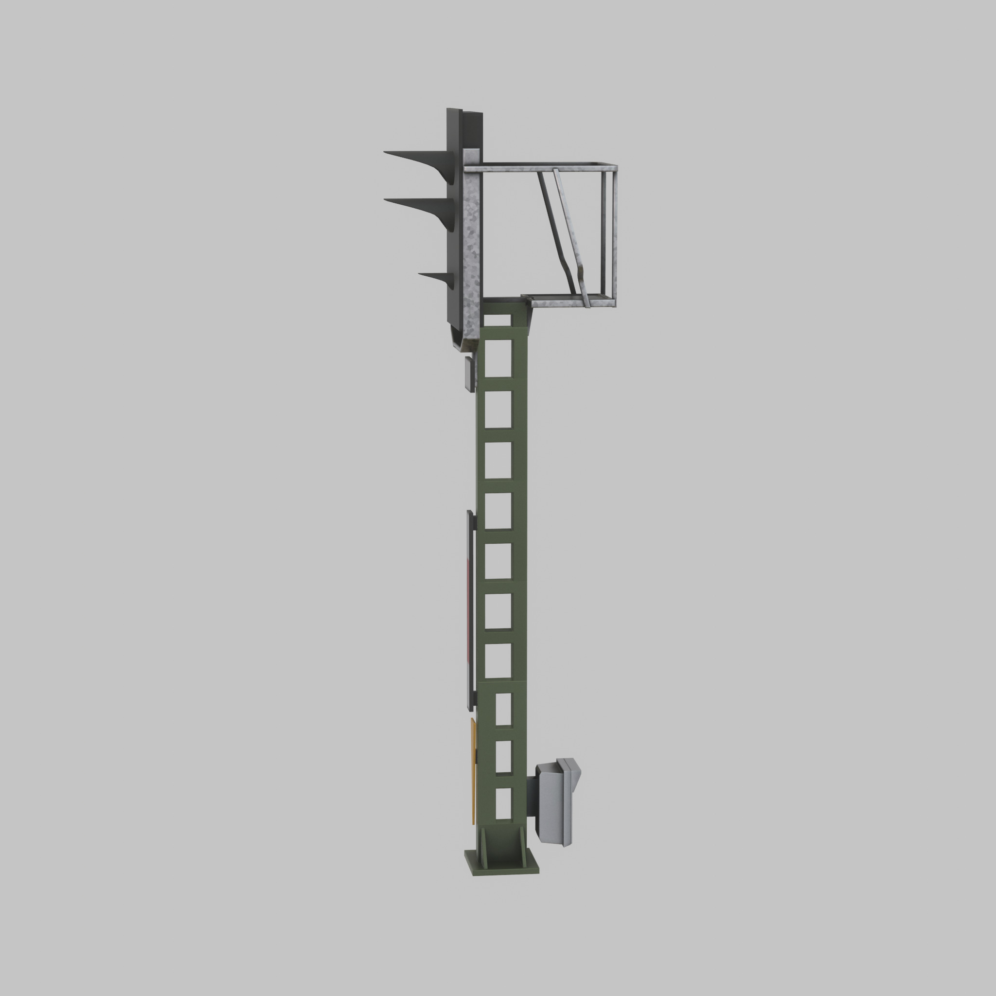 KS Railway Signal Post 4500mm Version-10 Low-poly 3D model_30