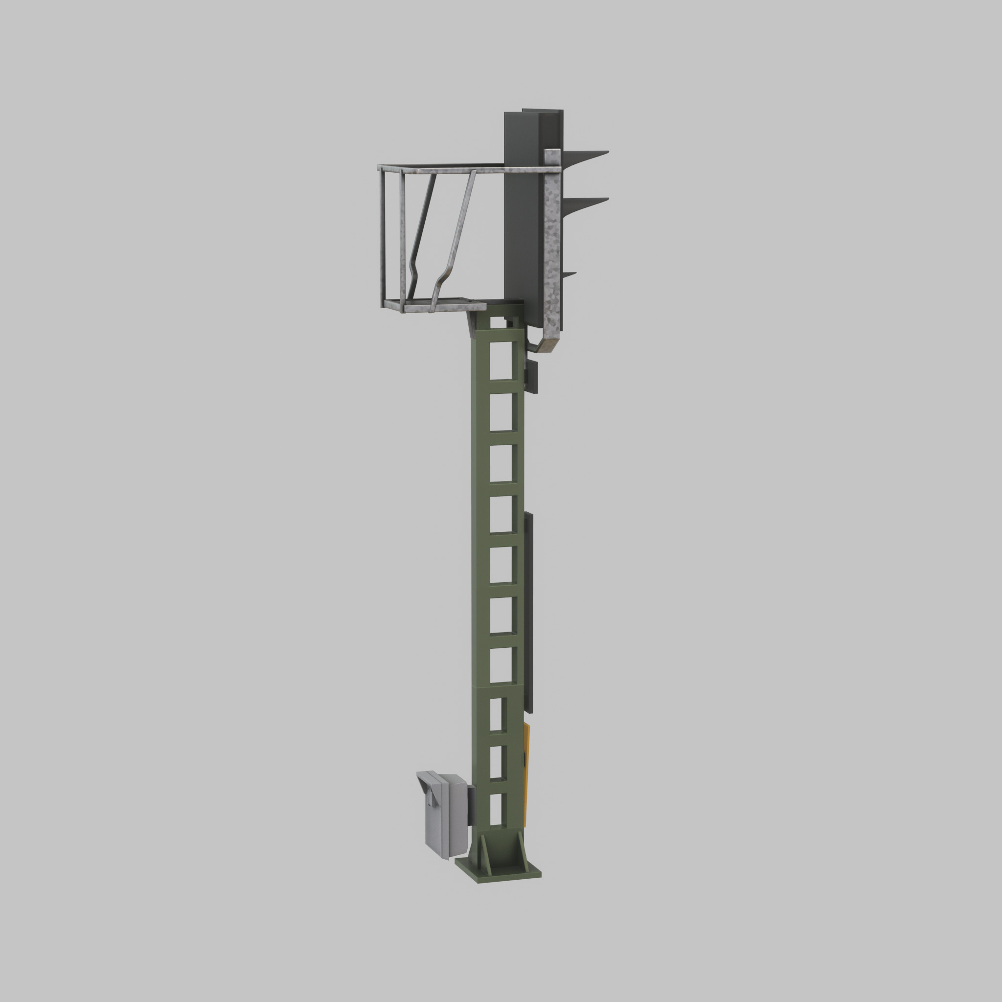 KS Railway Signal Post 4500mm Version-10 Low-poly 3D model_48