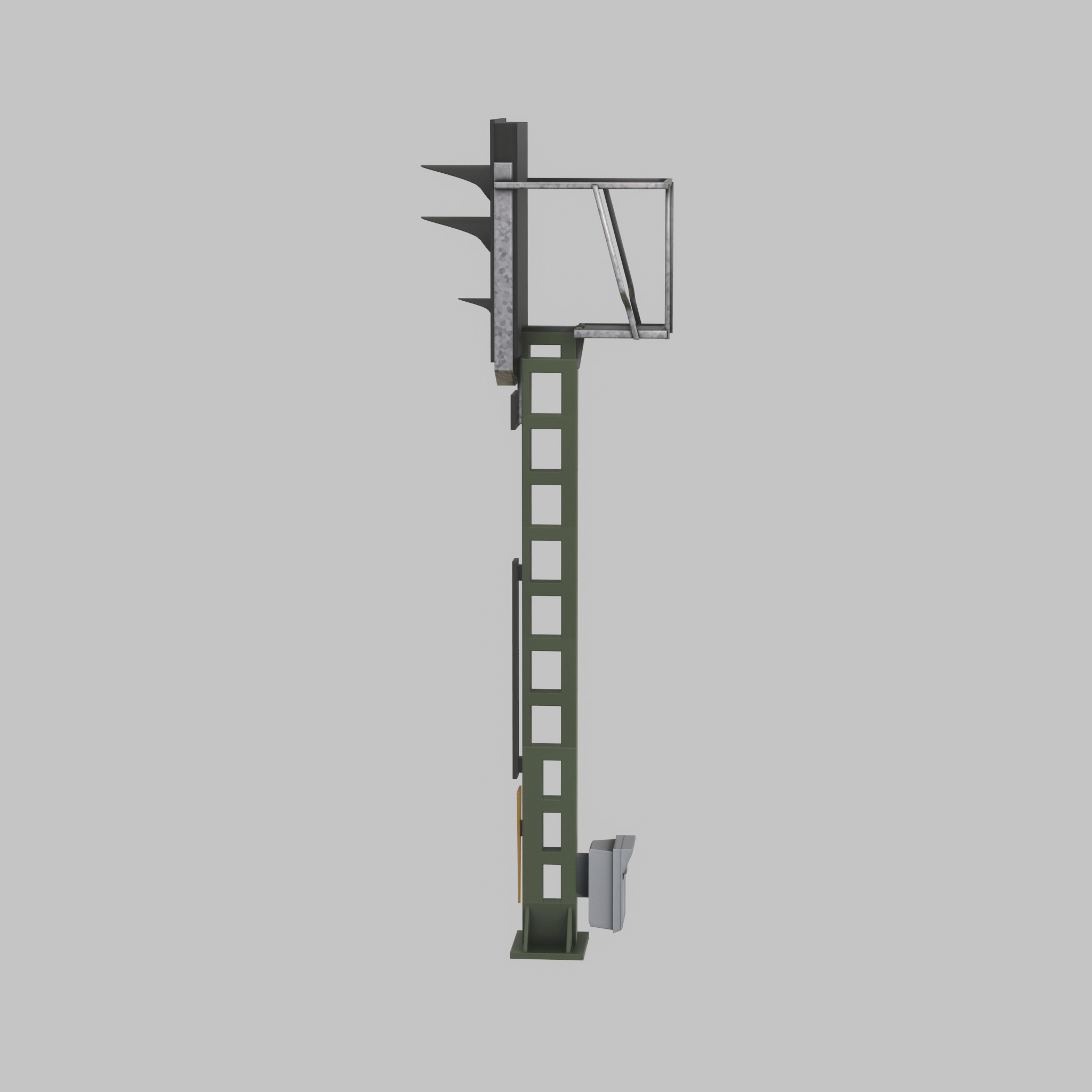 KS Railway Signal Post 4500mm Version-10 Low-poly 3D model_44