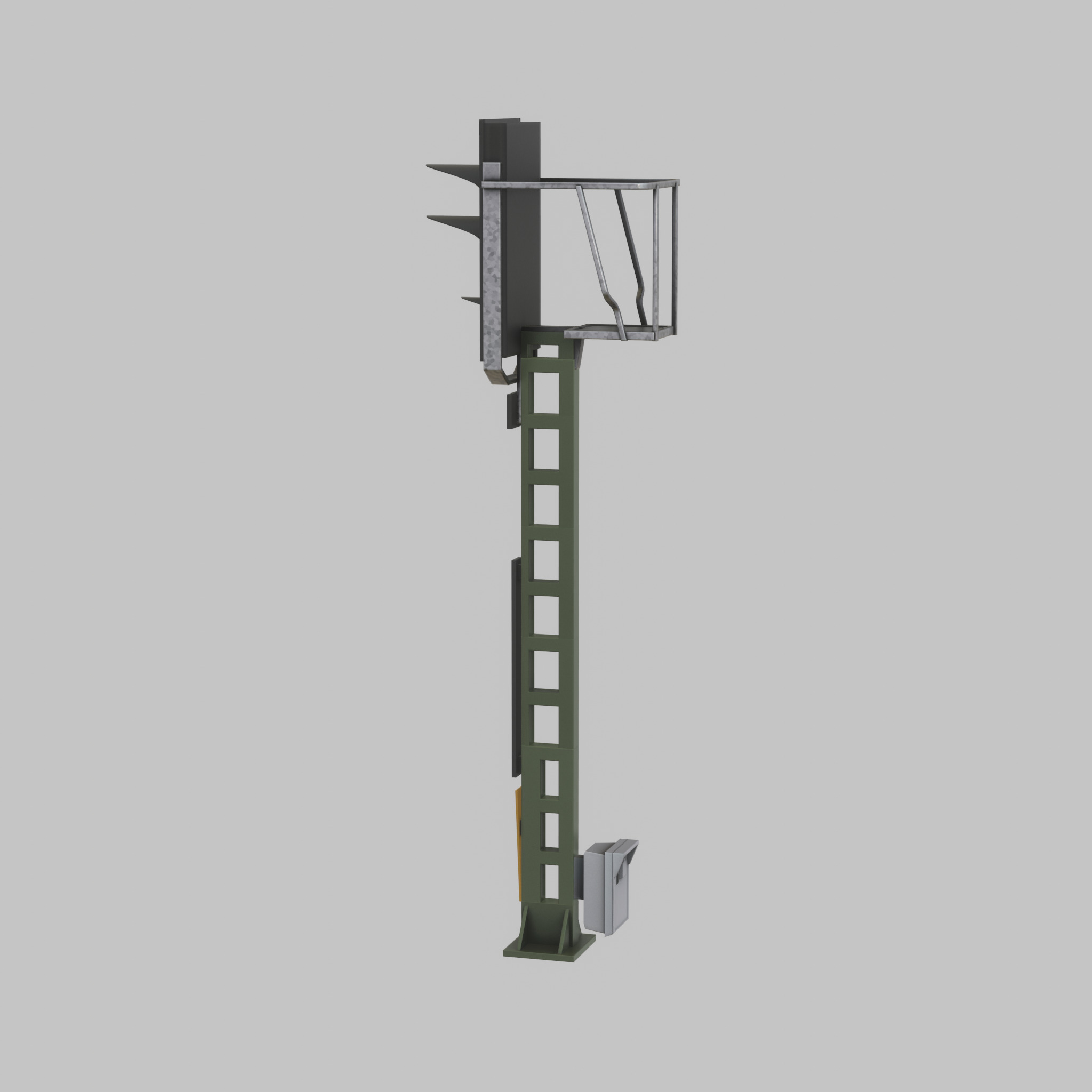 KS Railway Signal Post 4500mm Version-10 Low-poly 3D model_39