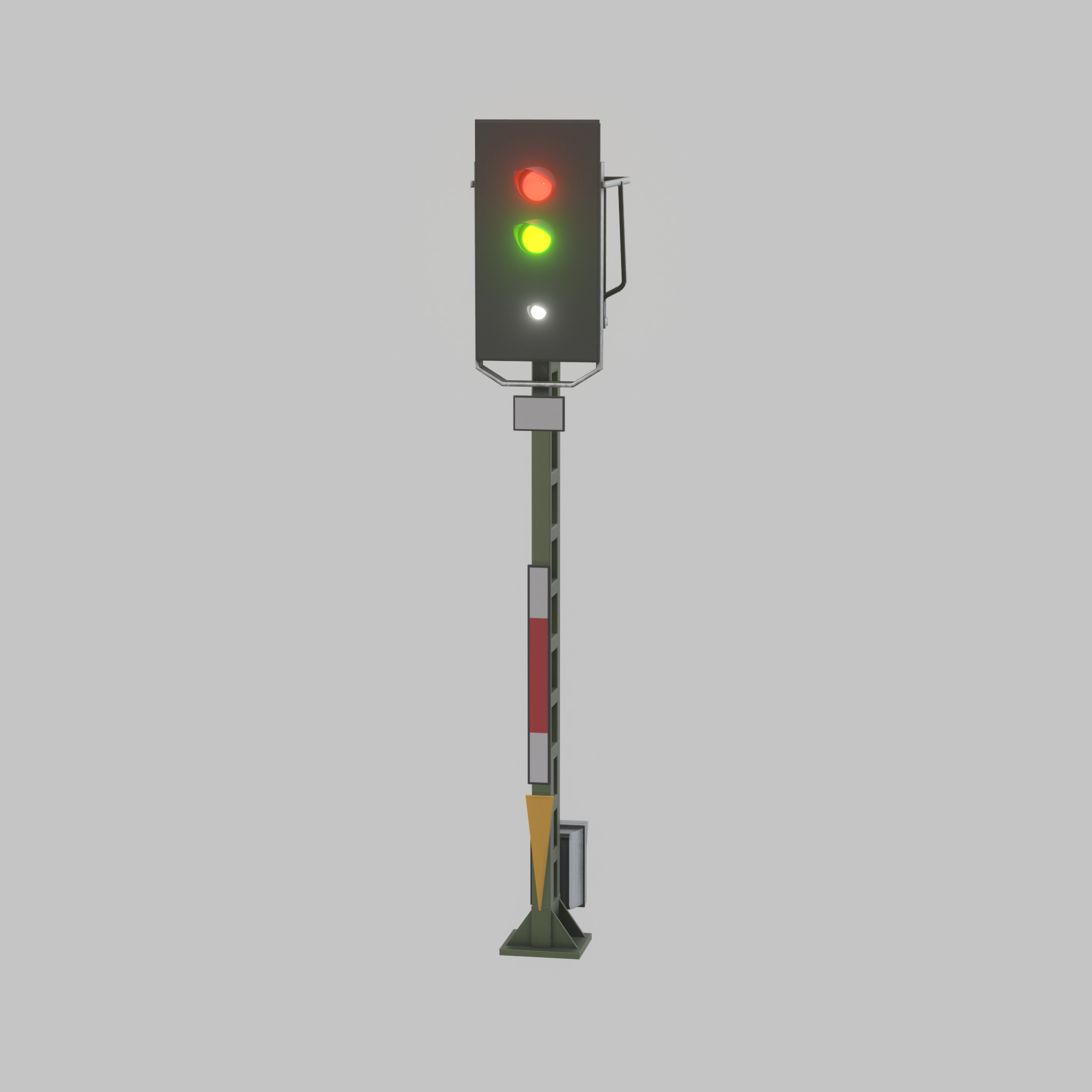 KS Railway Signal Post 4500mm Version-10 Low-poly 3D model_38
