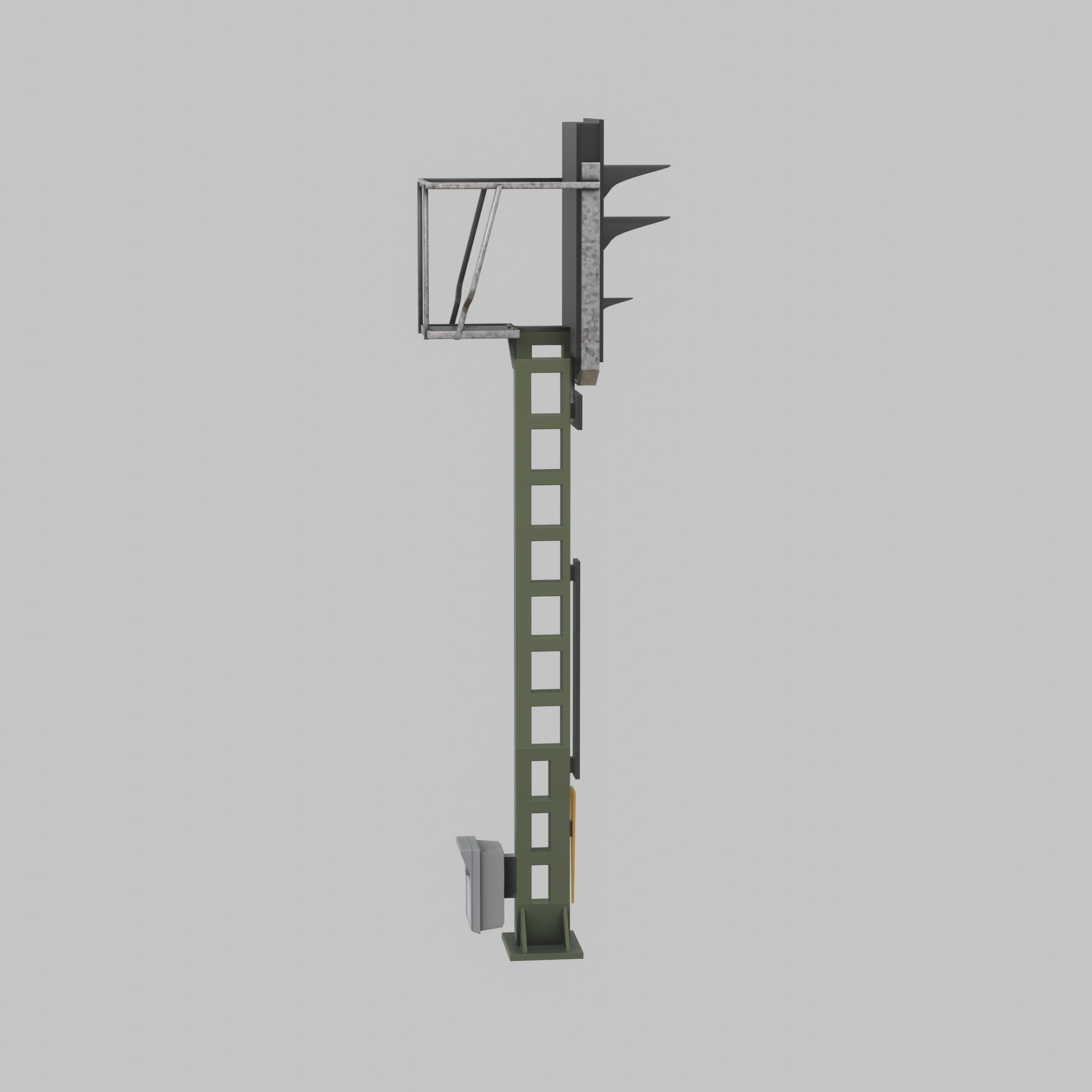 KS Railway Signal Post 4500mm Version-10 Low-poly 3D model_22