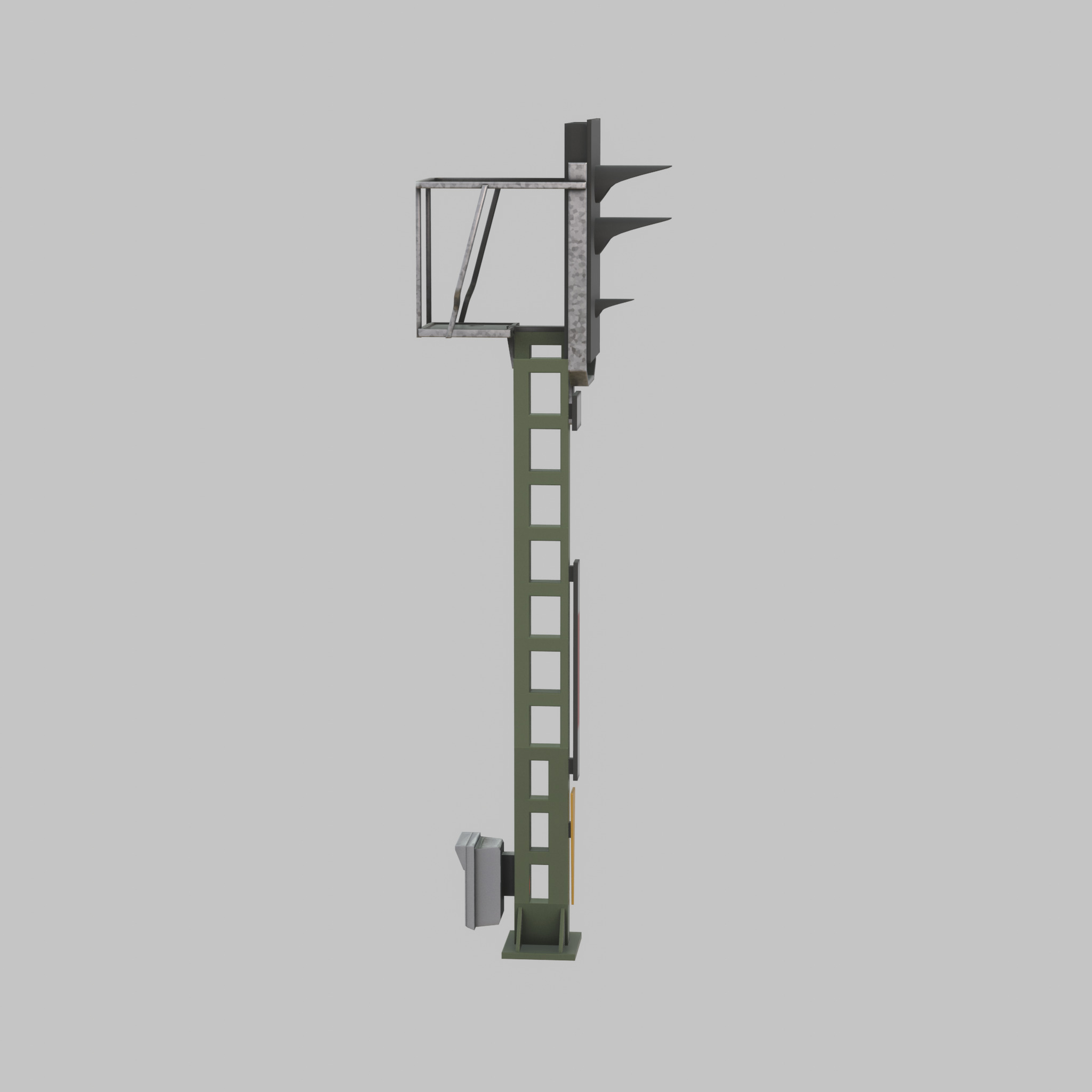 KS Railway Signal Post 4500mm Version-10 Low-poly 3D model_33