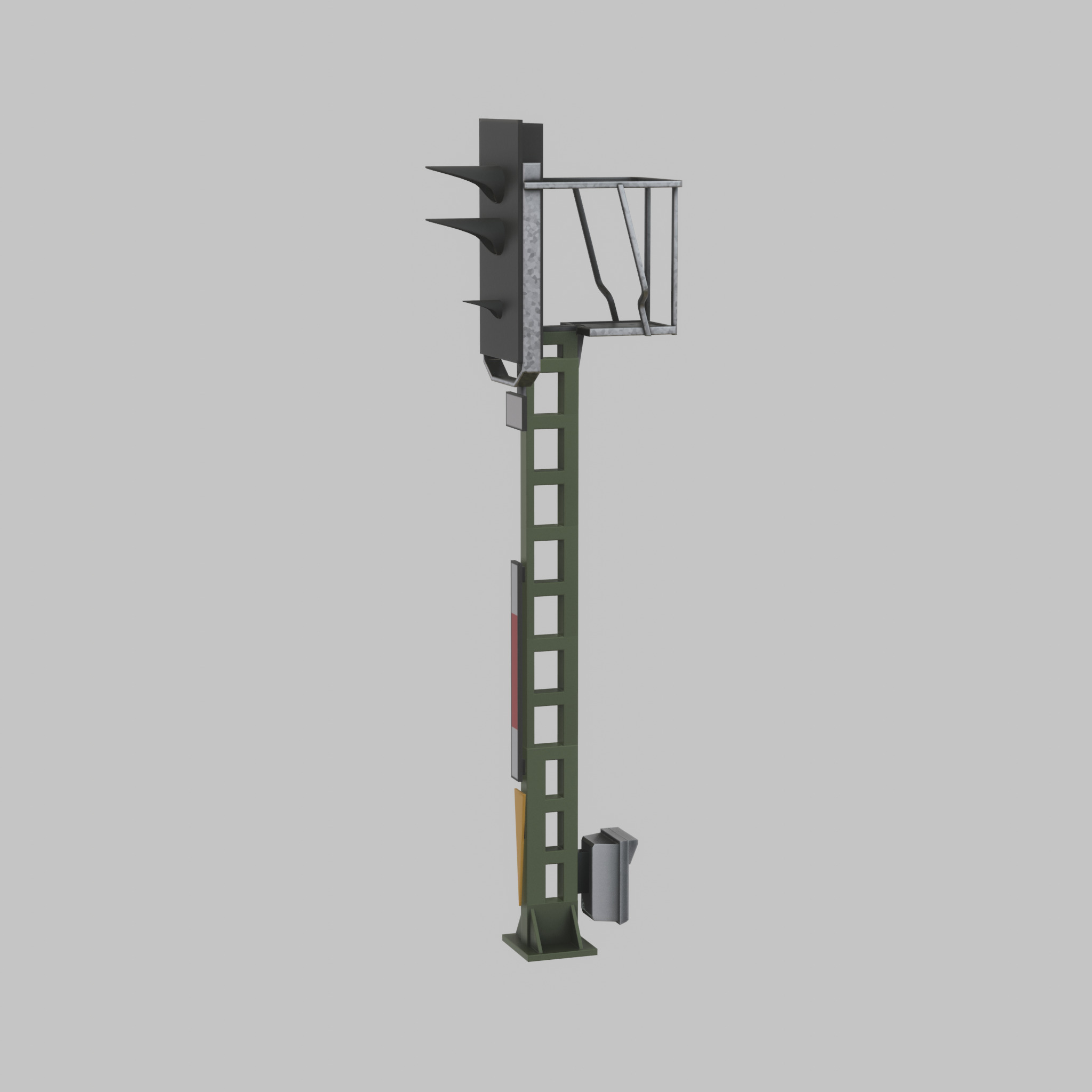 KS Railway Signal Post 4500mm Version-10 Low-poly 3D model_36