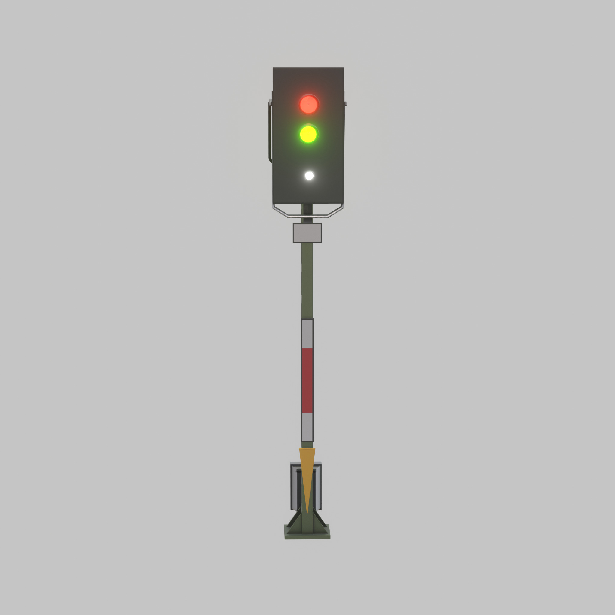 KS Railway Signal Post 4500mm Version-10 Low-poly 3D model_23