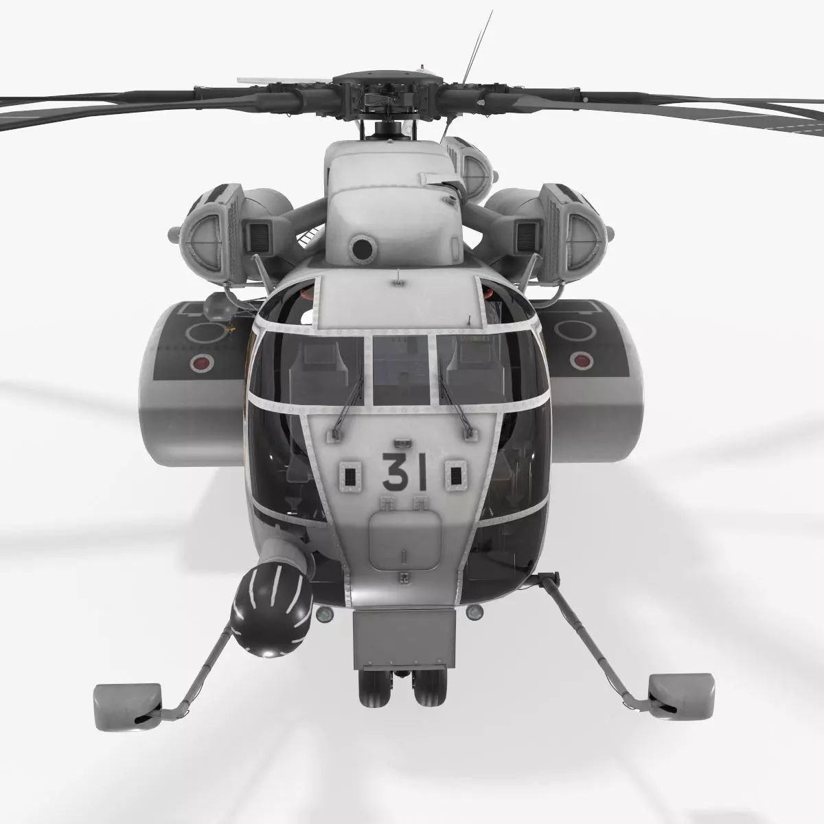 MH-53E Sea Dragon JMSDF Low-poly 3D model_0