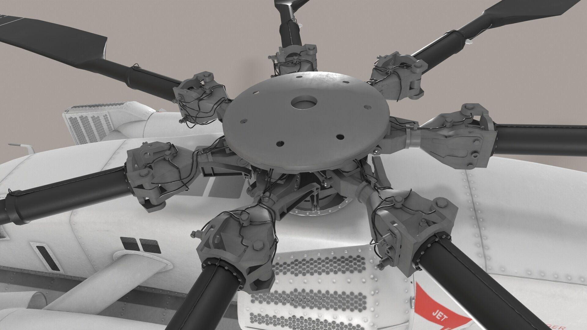 MH-53E Sea Dragon JMSDF Low-poly 3D model_9