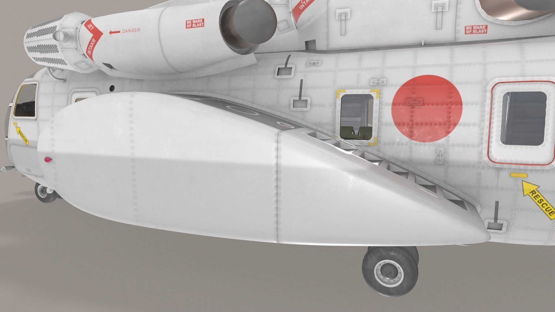 MH-53E Sea Dragon JMSDF Low-poly 3D model_8