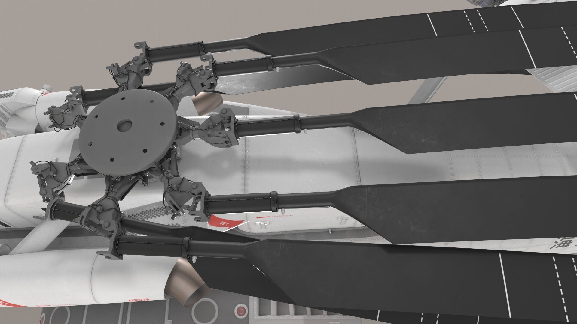 MH-53E Sea Dragon JMSDF Low-poly 3D model_23