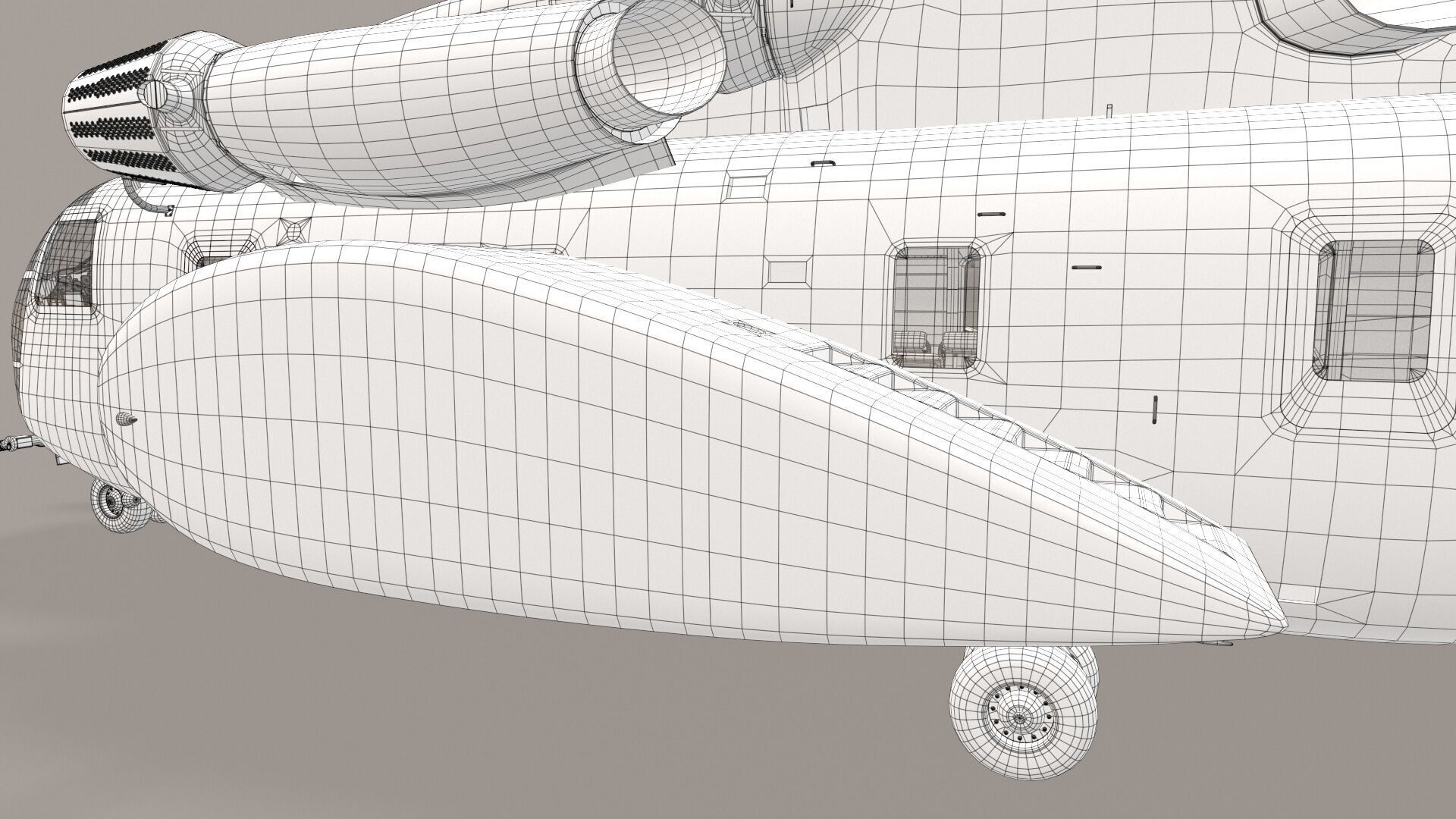 MH-53E Sea Dragon JMSDF Low-poly 3D model_47