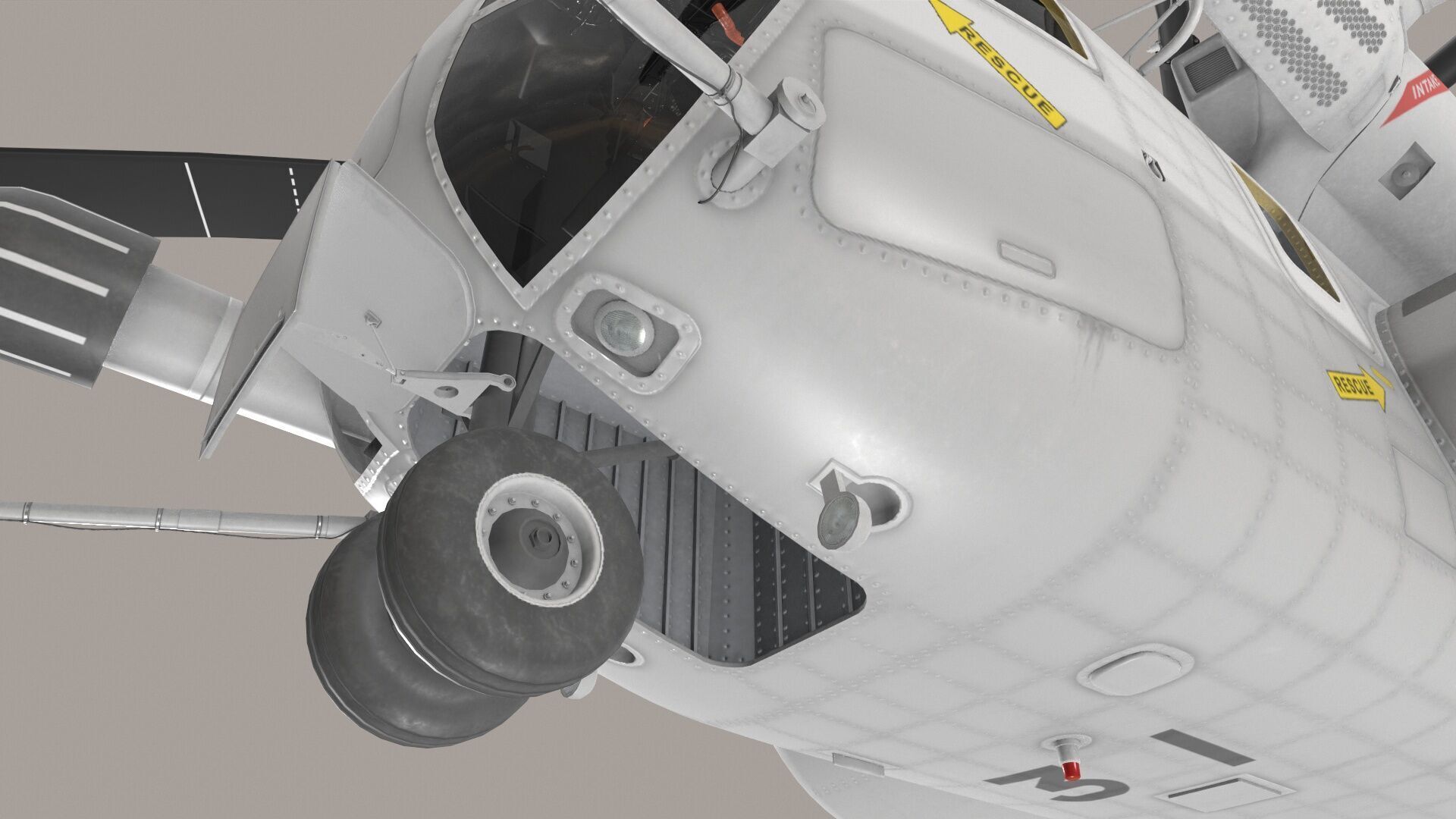 MH-53E Sea Dragon JMSDF Low-poly 3D model_11