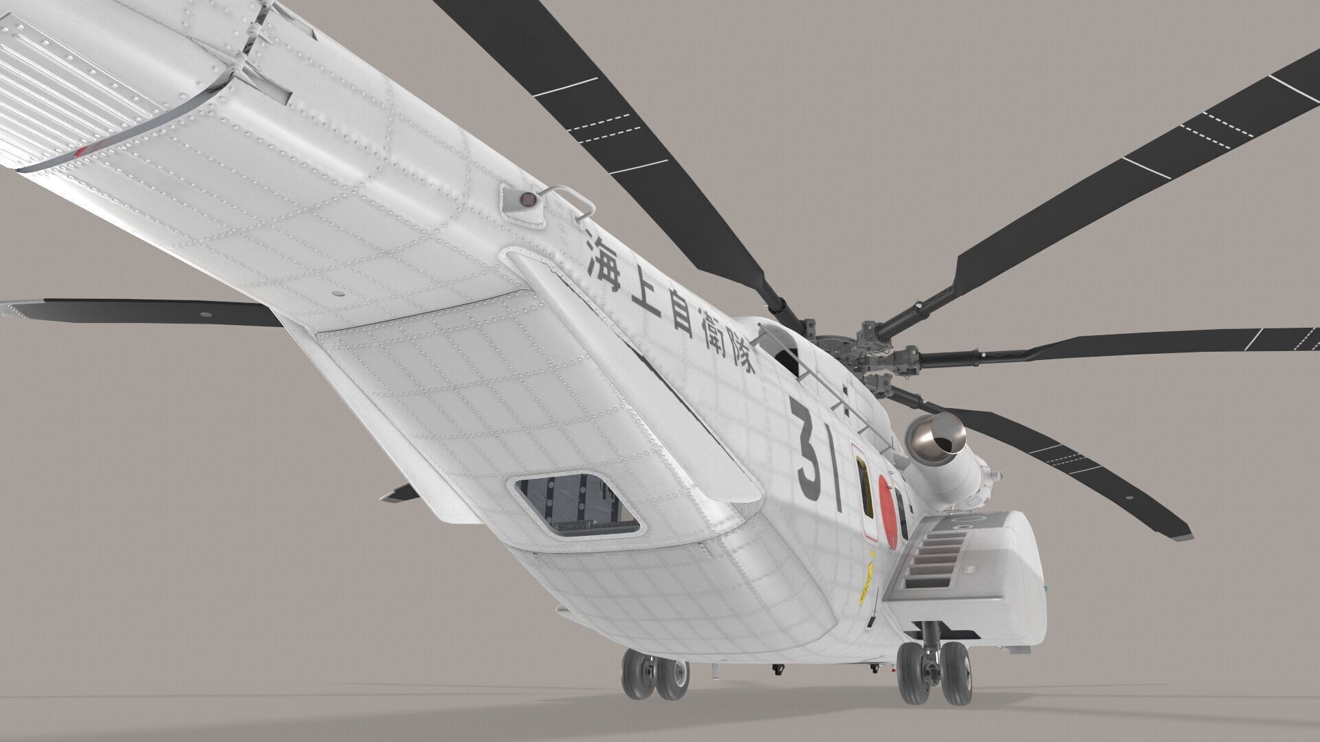 MH-53E Sea Dragon JMSDF Low-poly 3D model_14